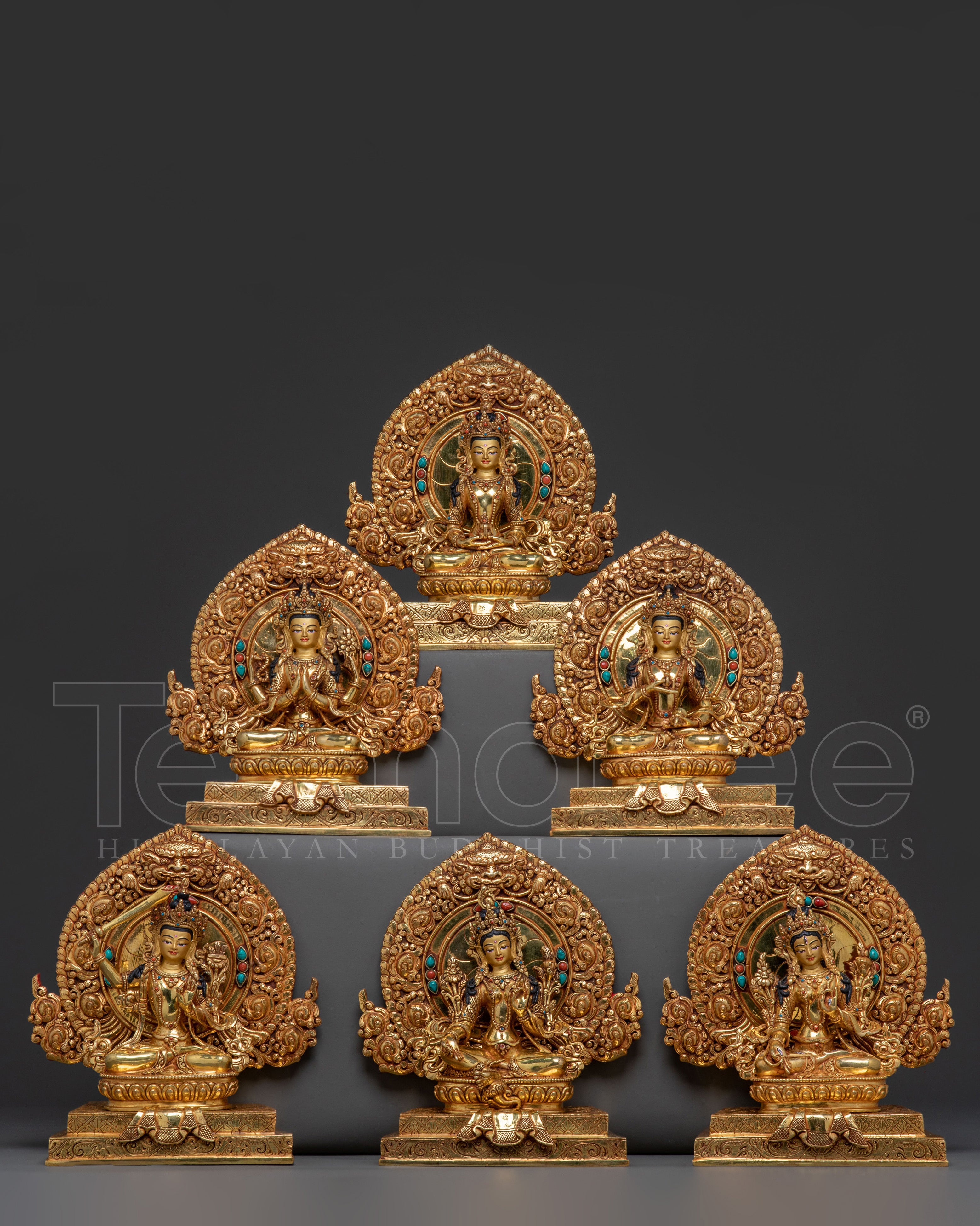 Six bodhisattva Statue set