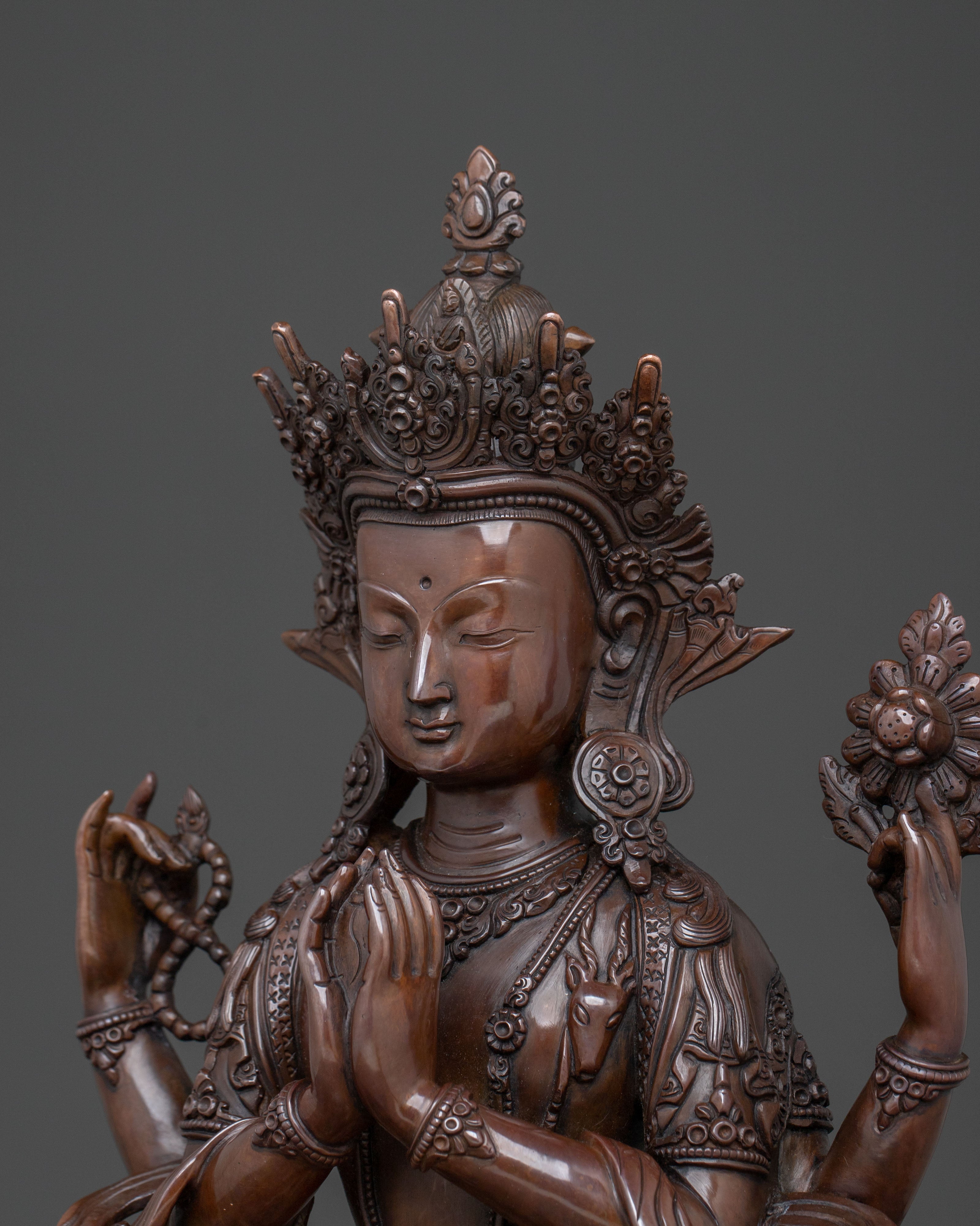 Nepalese Chenrezig Statue | Deity of Boundless Compassion