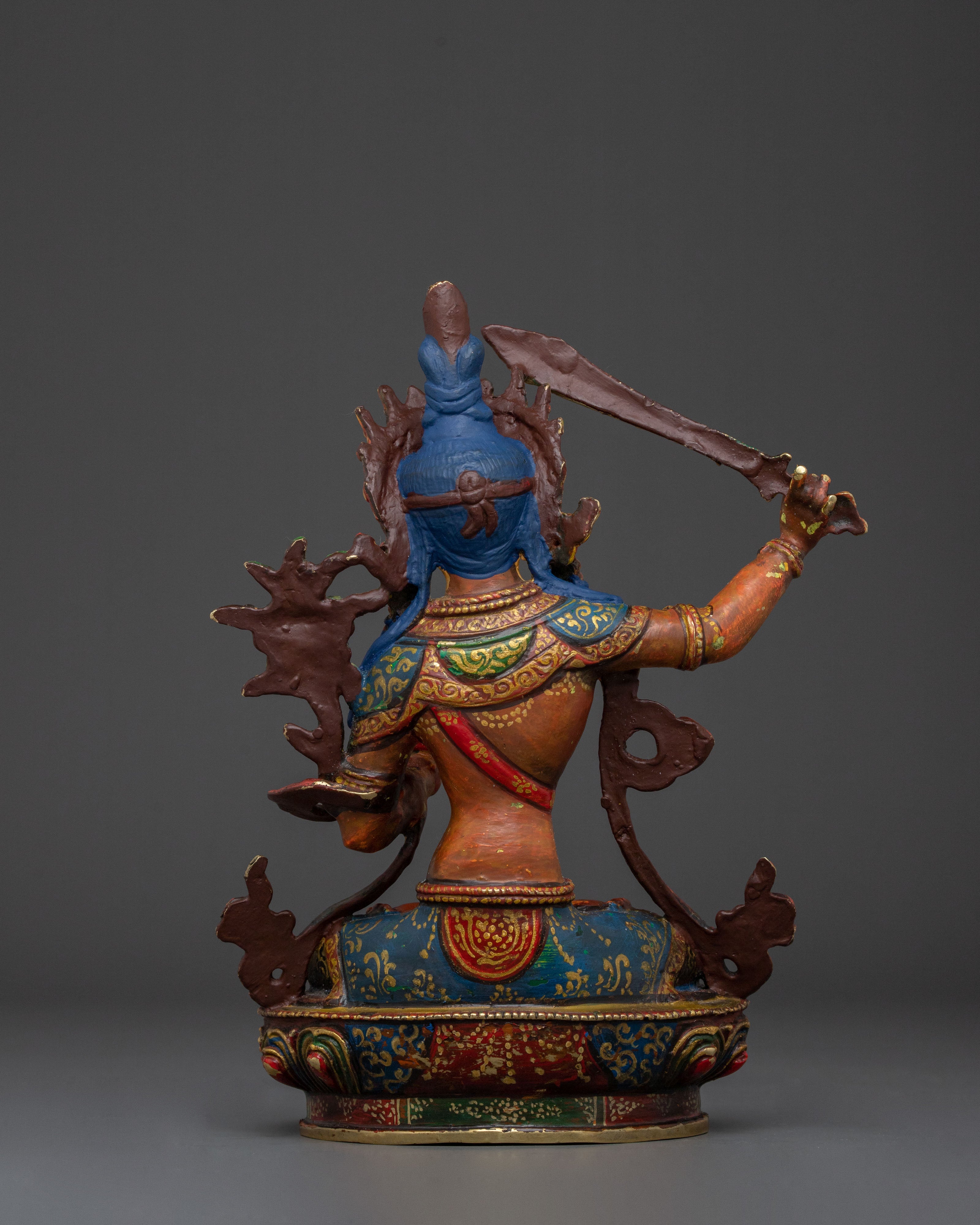 Manjushri 24K Gold Gilded Statue | Home Decor