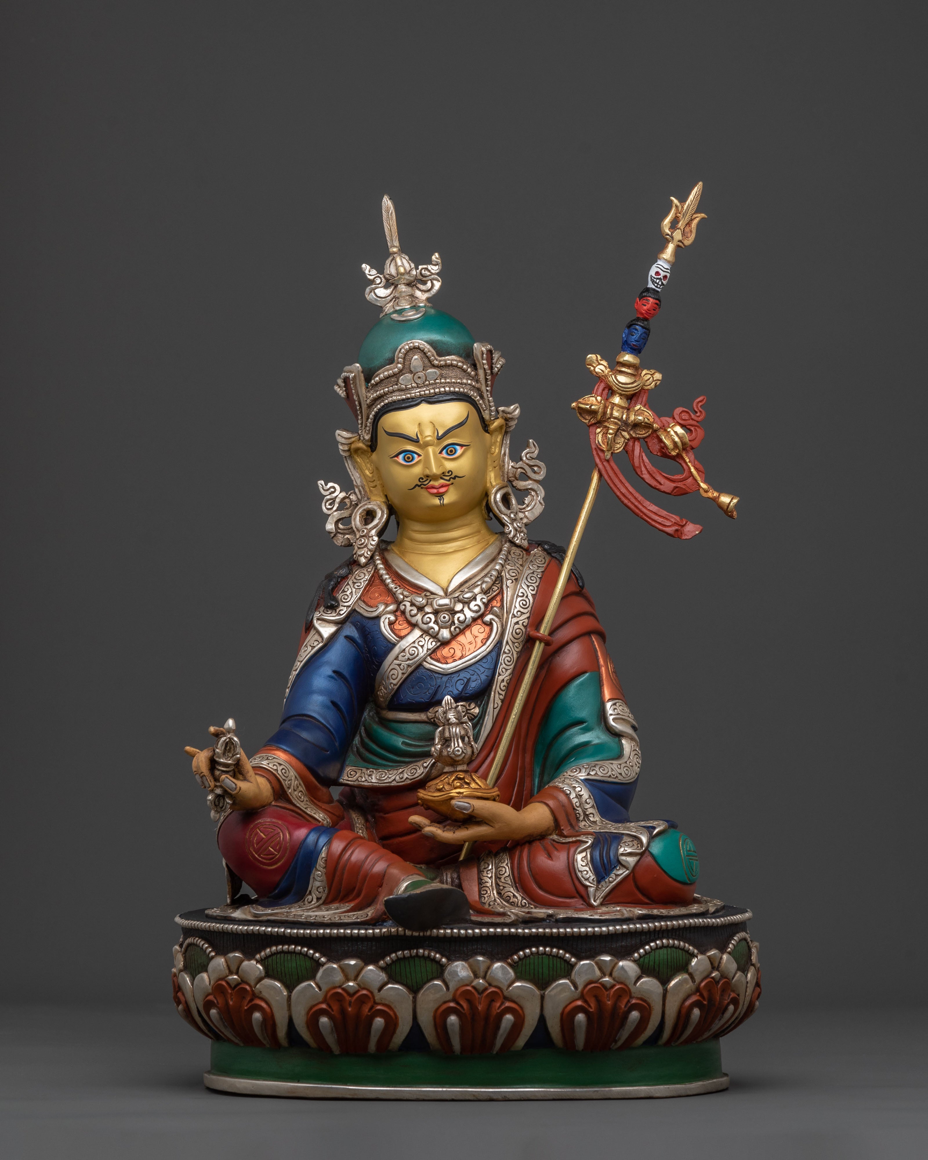 Guru Rinpoche Statue | 24K Gold Gilded Masterpiece