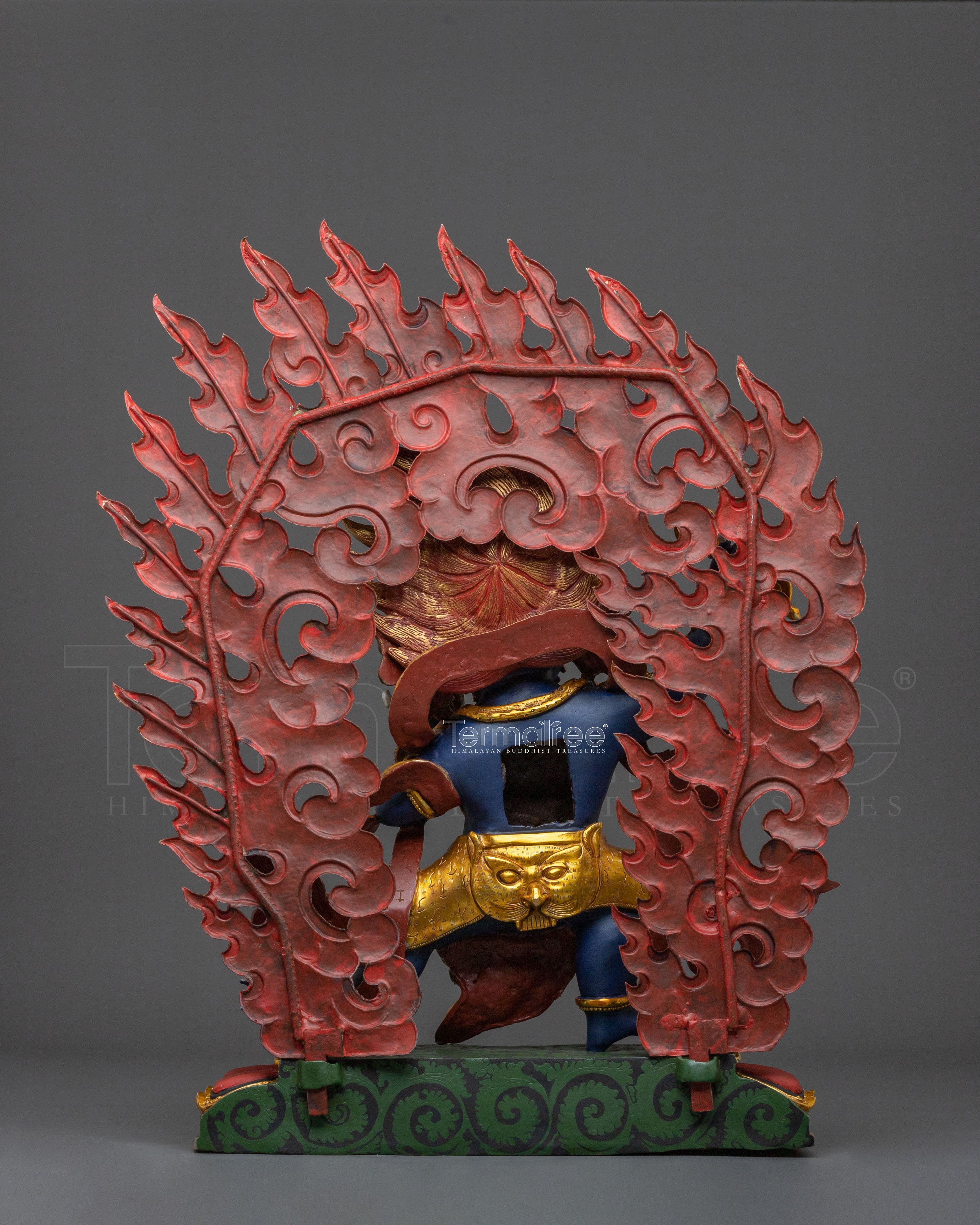 Buddhist Protector Vajrapani Sculpture: Buddhist Deity of Strength and Dharma
