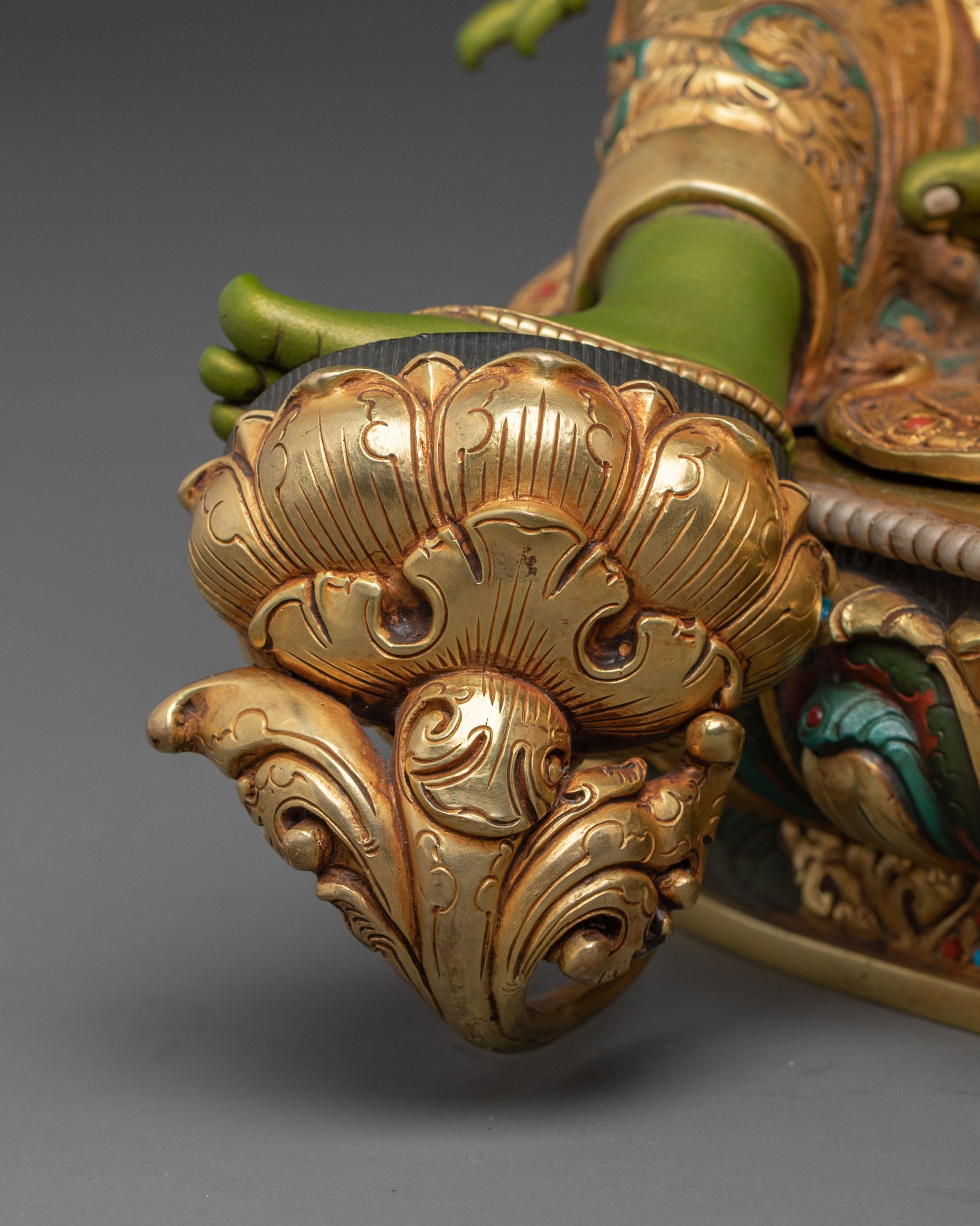 Buddhist Green Tara Compassion Statue | Meditation Altar Decor