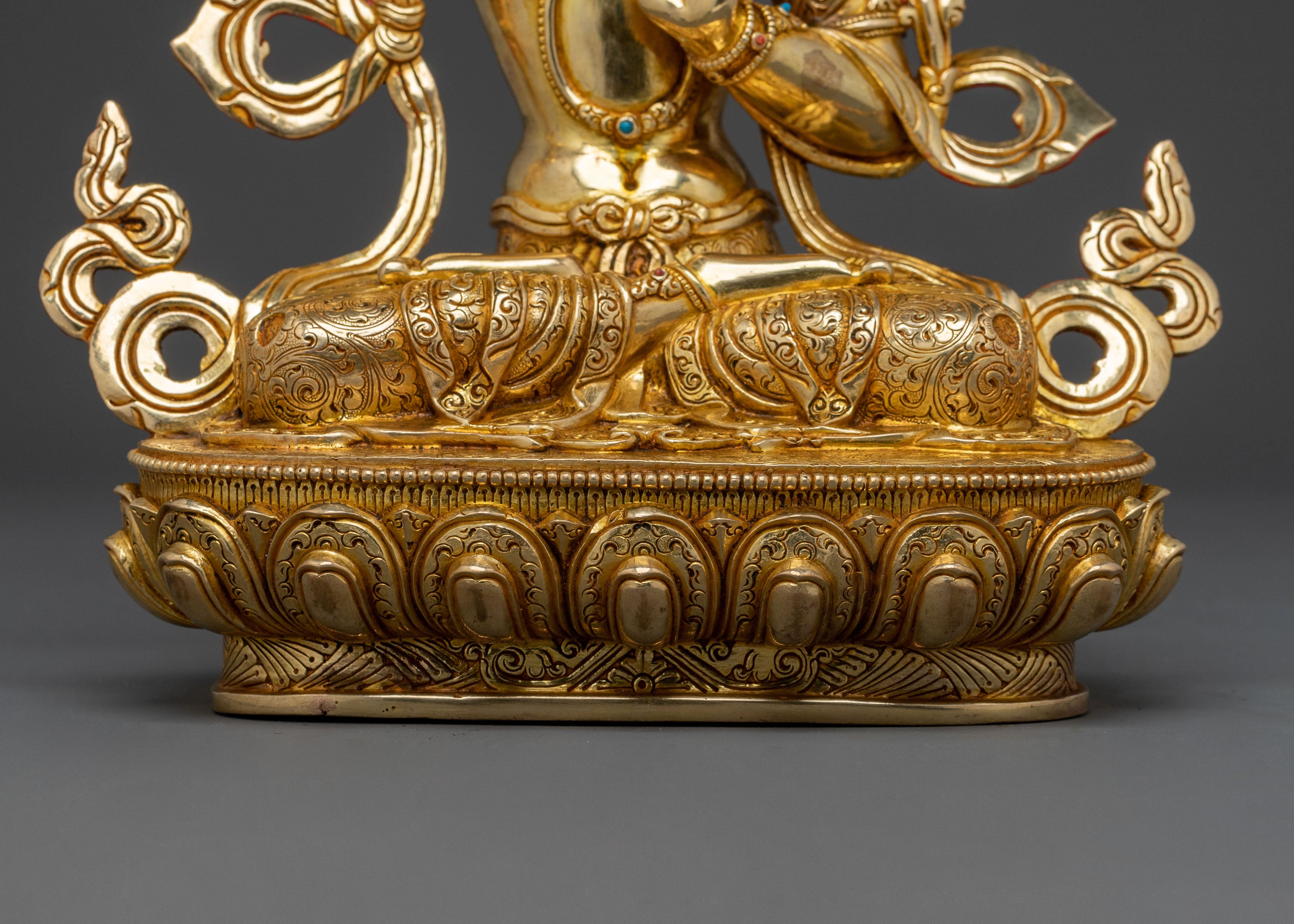 Manjushri Statue of Supreme Wisdom | 24K Gold Glided