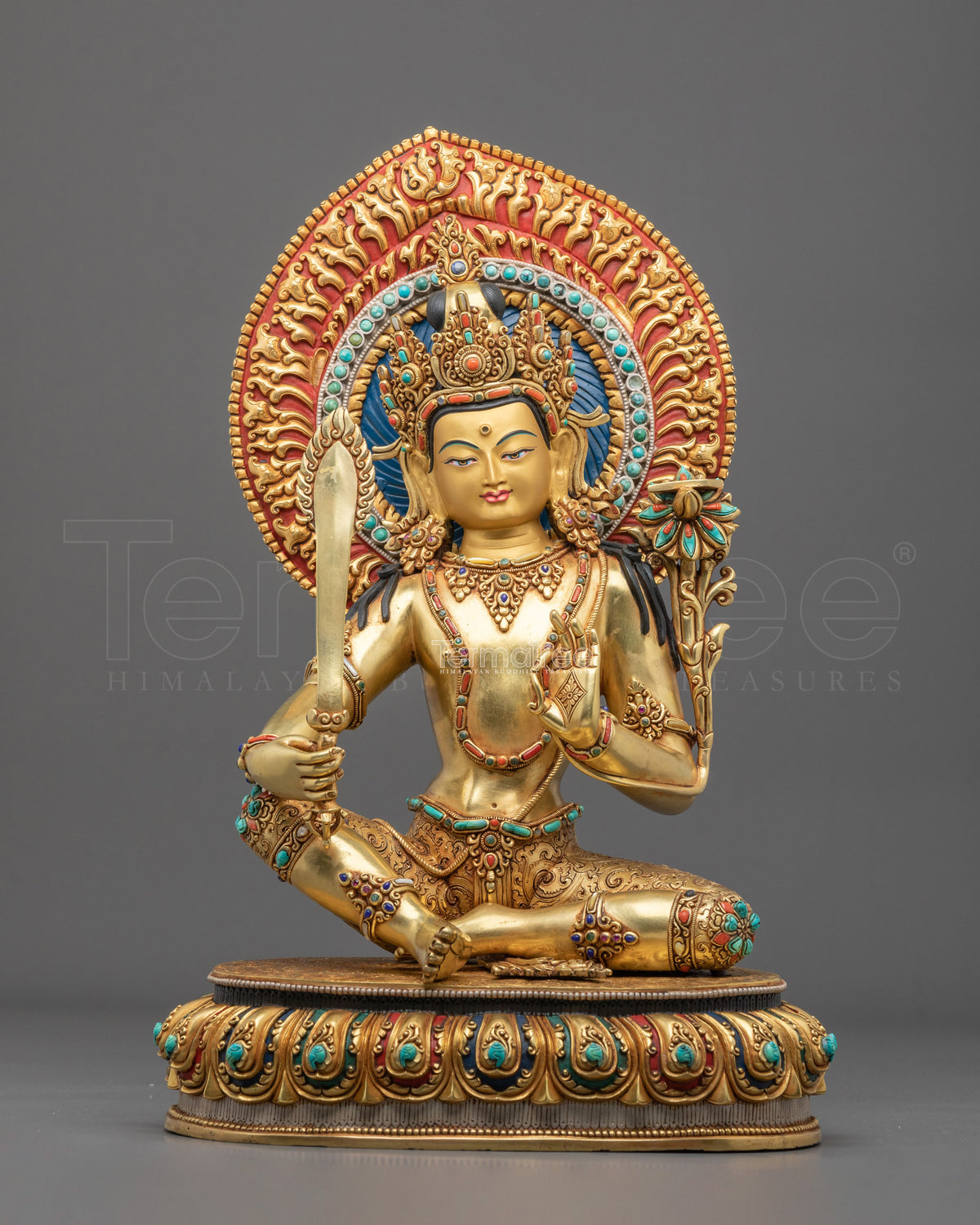 Manjushri Flaming Sword of Truth Statue