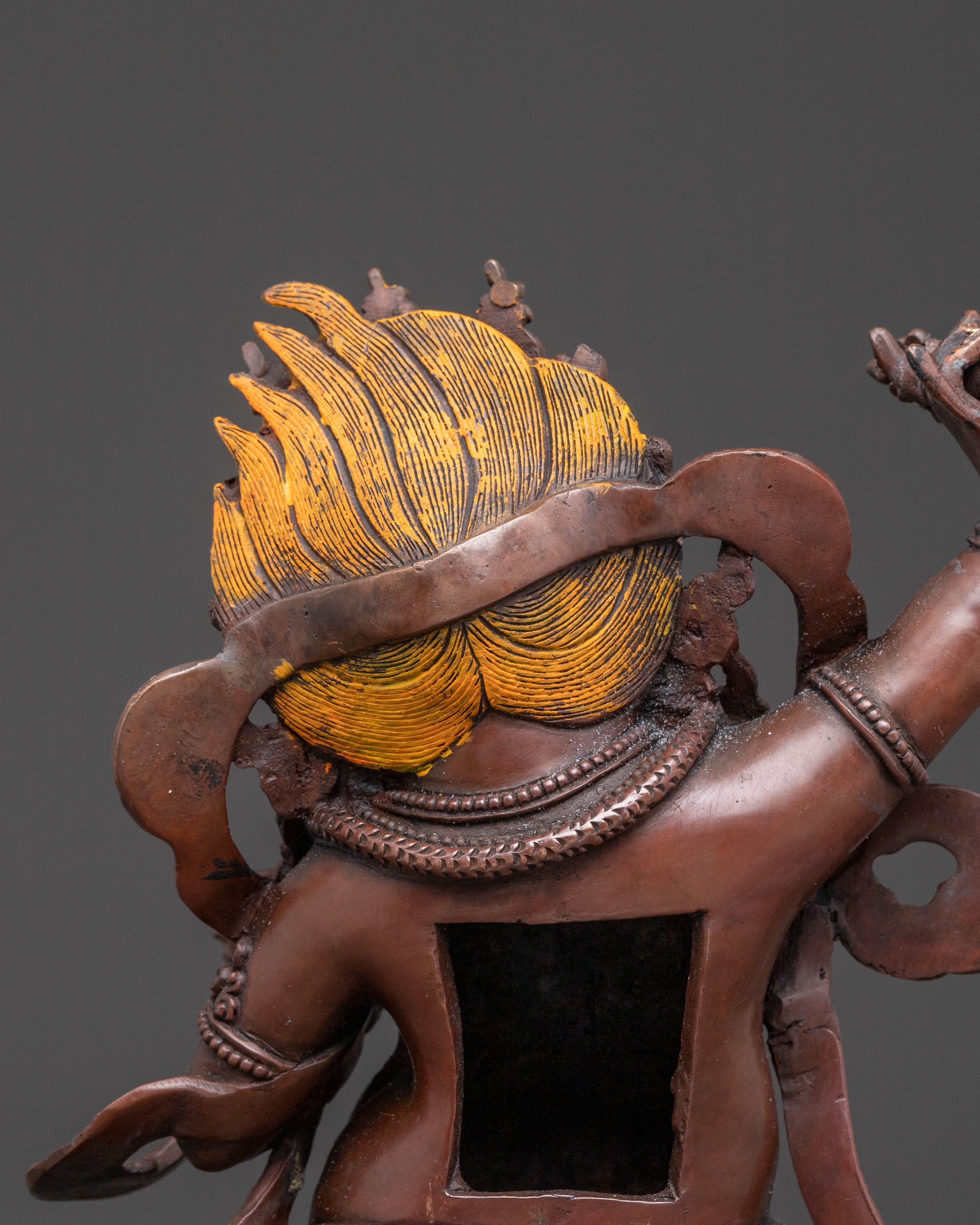 Vajrapani Sacred Statue – Oxidized Copper Artwork