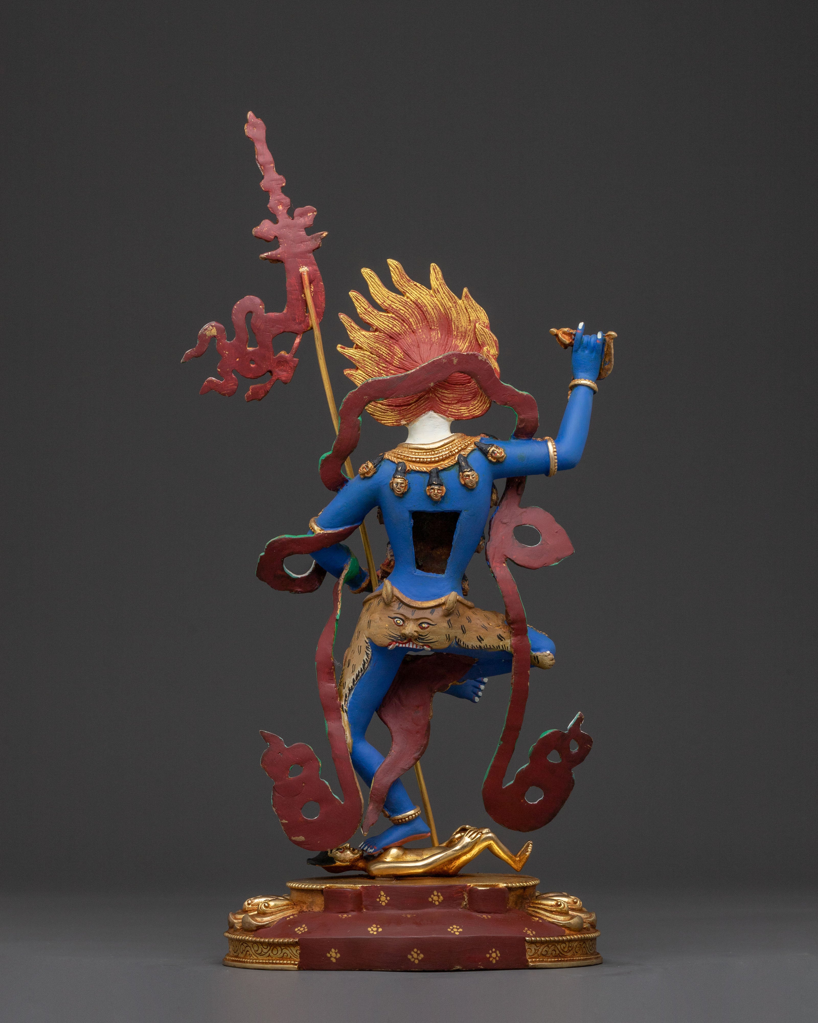 24K Gold Gilded Shima Mukha Statue | Radiant Wisdom