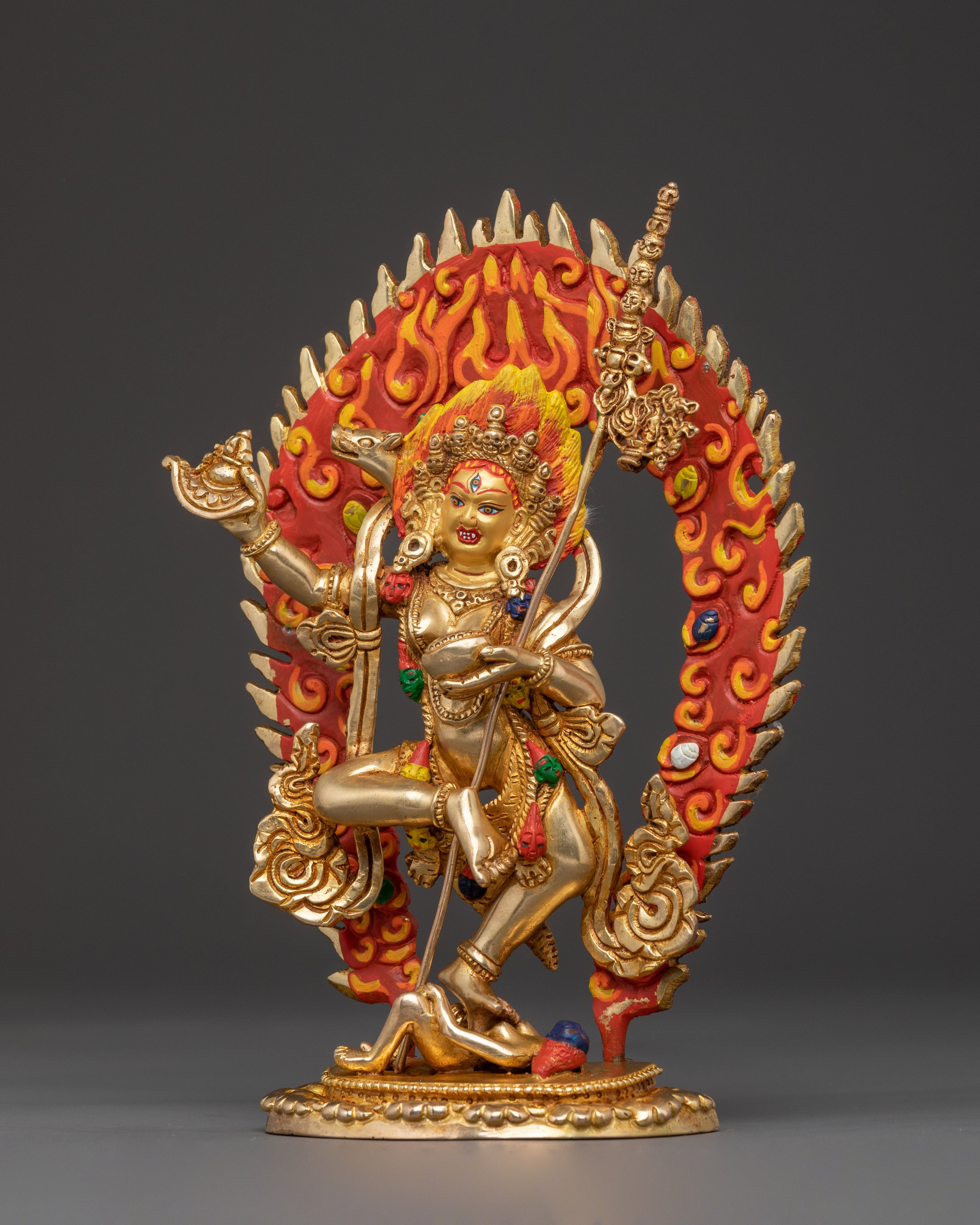 Dorje Phagmo 24K Gold Gilded Statue | Vajrayana Tantric Deity
