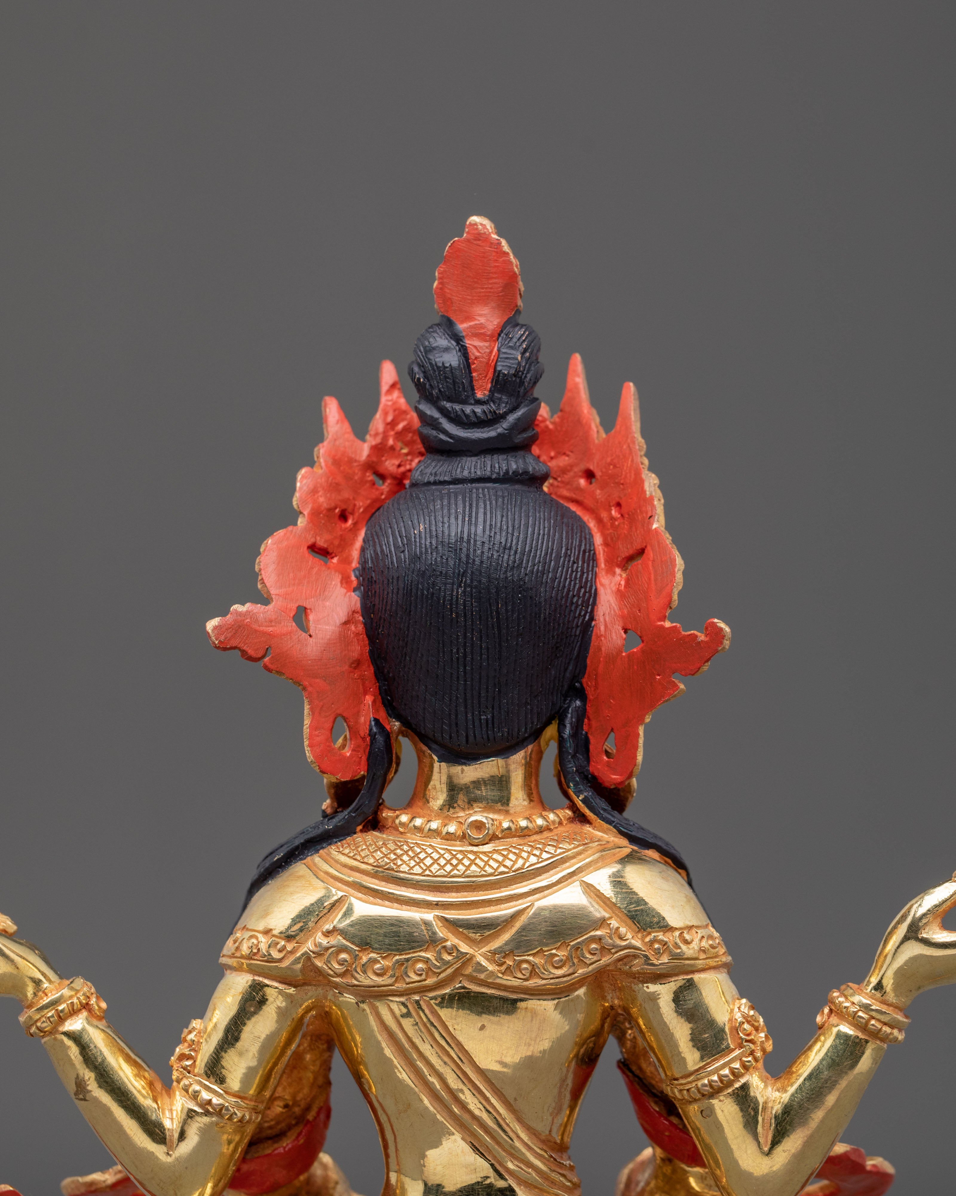 Handmade Prajnaparamita Statue | 24K Gold Gilded Goddess Figurine