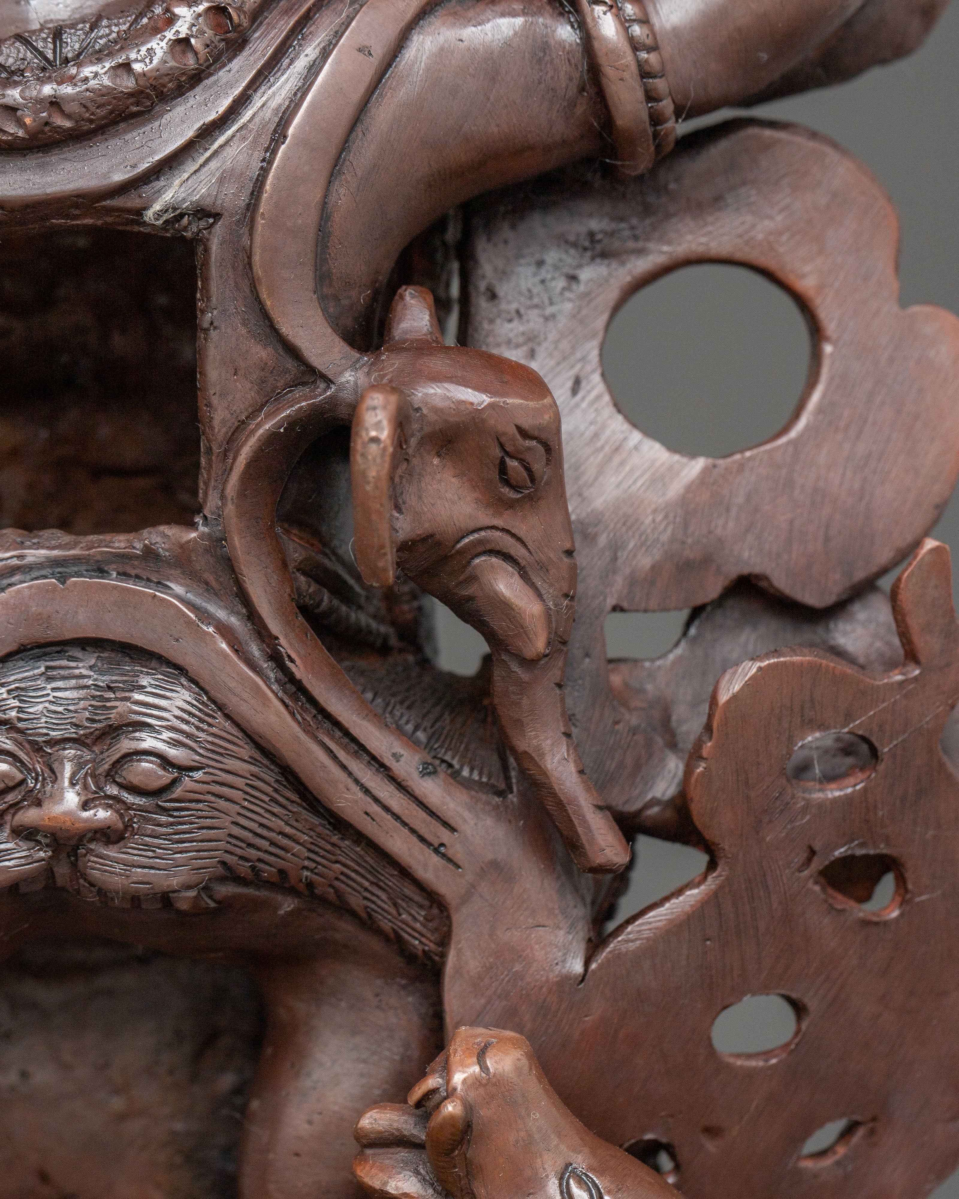 Dorje Gotrab Oxidized Copper Statue | Spiritual Protector
