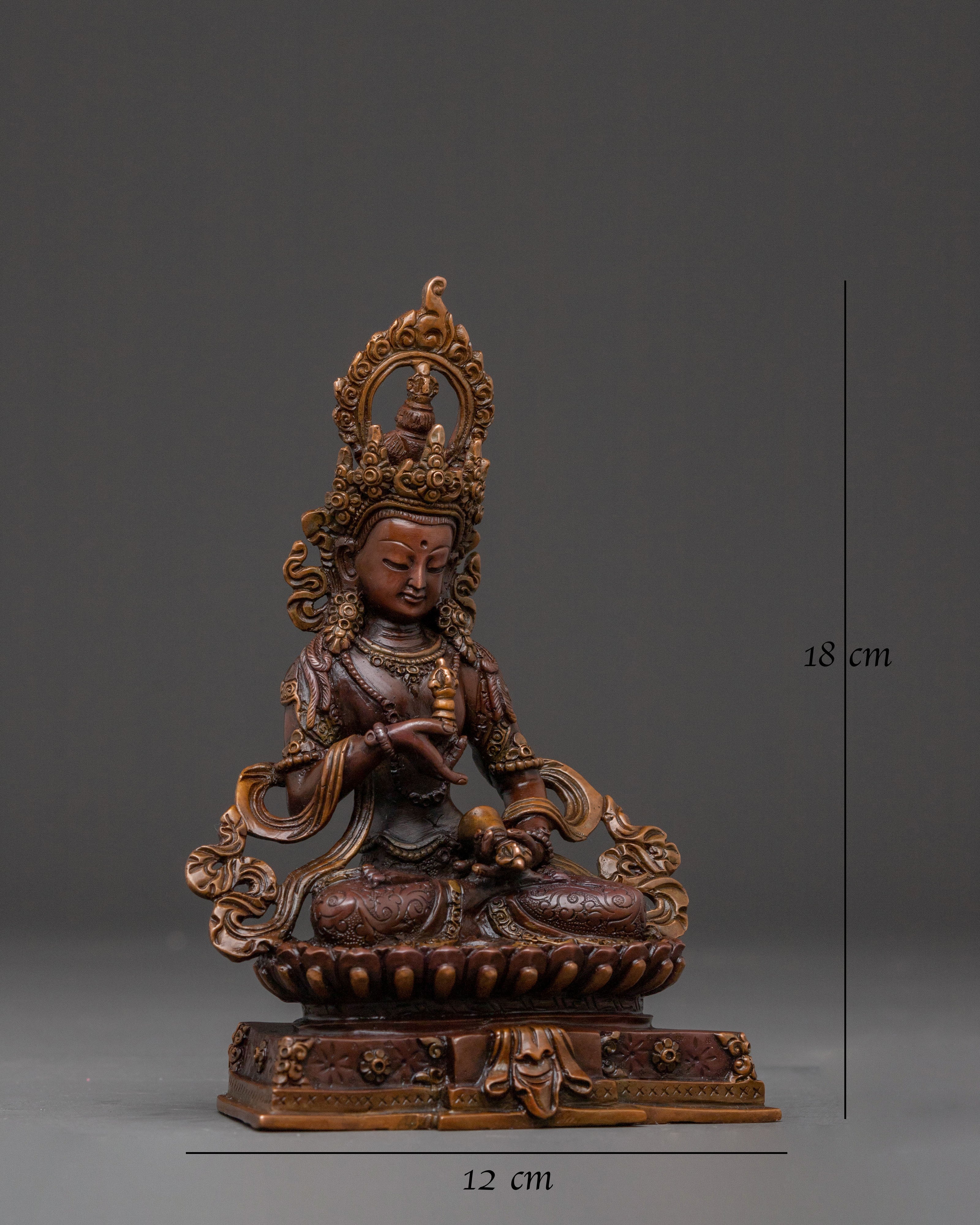 Vajrasattva Sacred Purification Statue | Oxidized Copper Statue