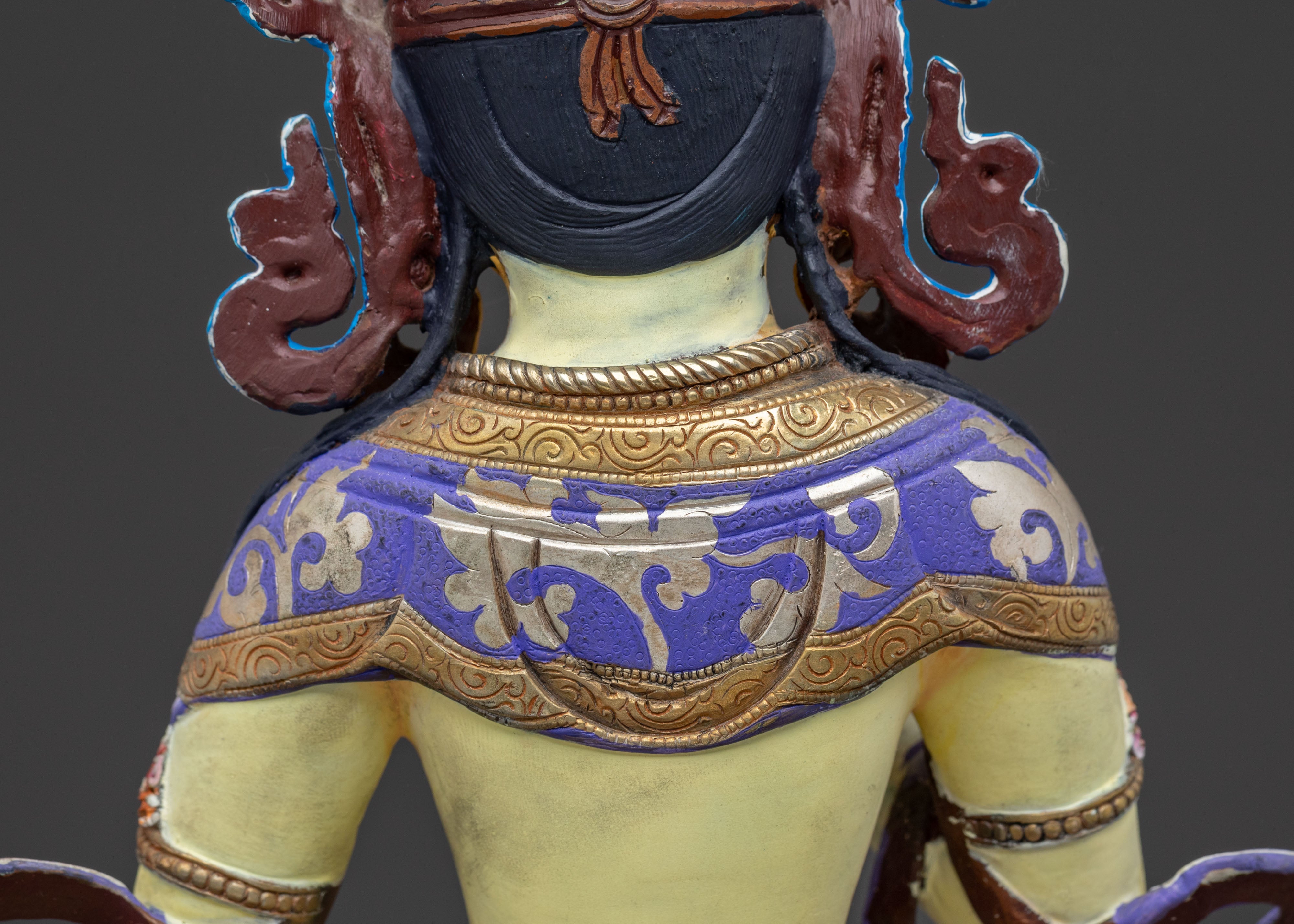 Vajrasattva Statue – 24K Gold Gilded Figure