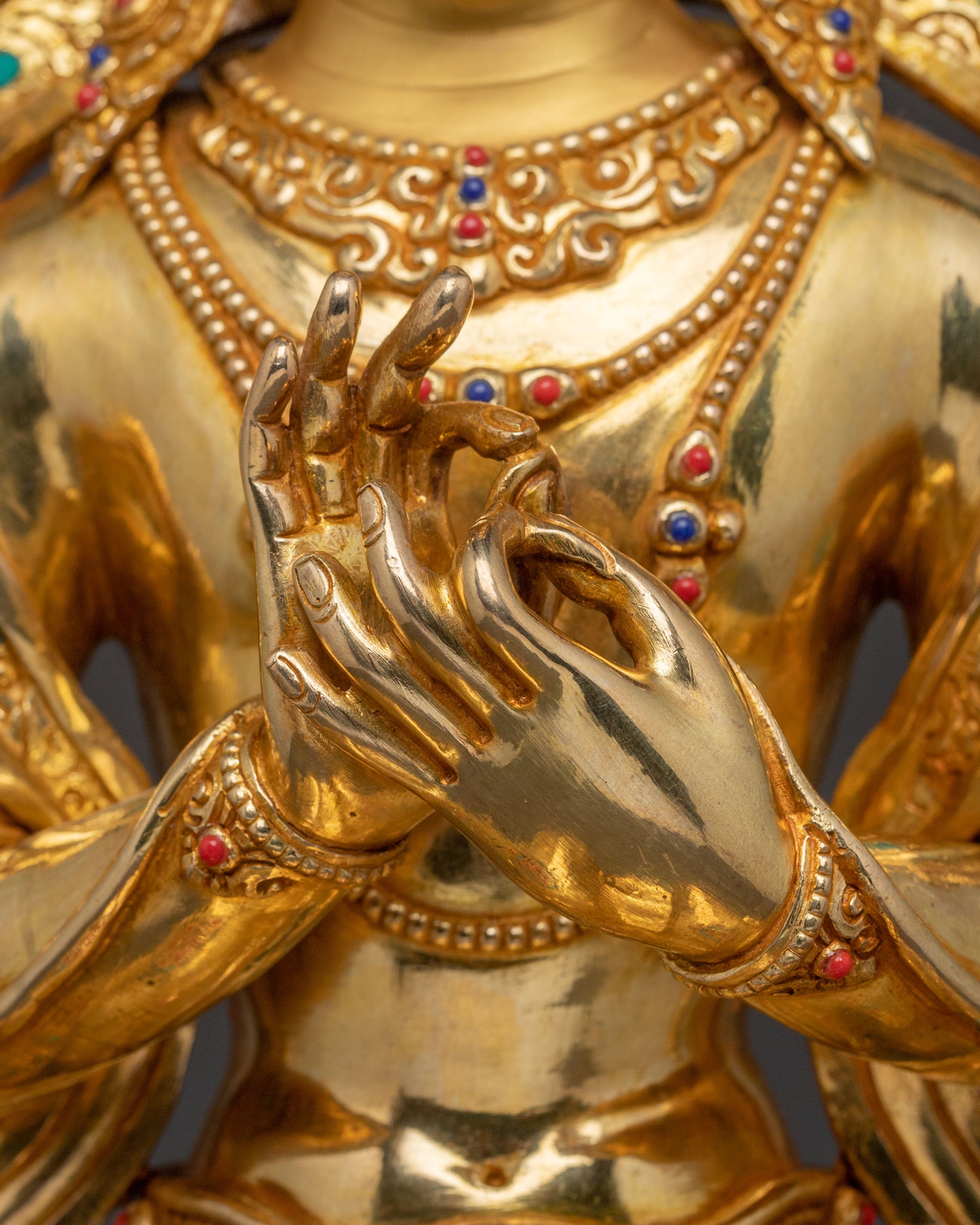 Maitreya Buddha Golden Statue | Compassionate Figure