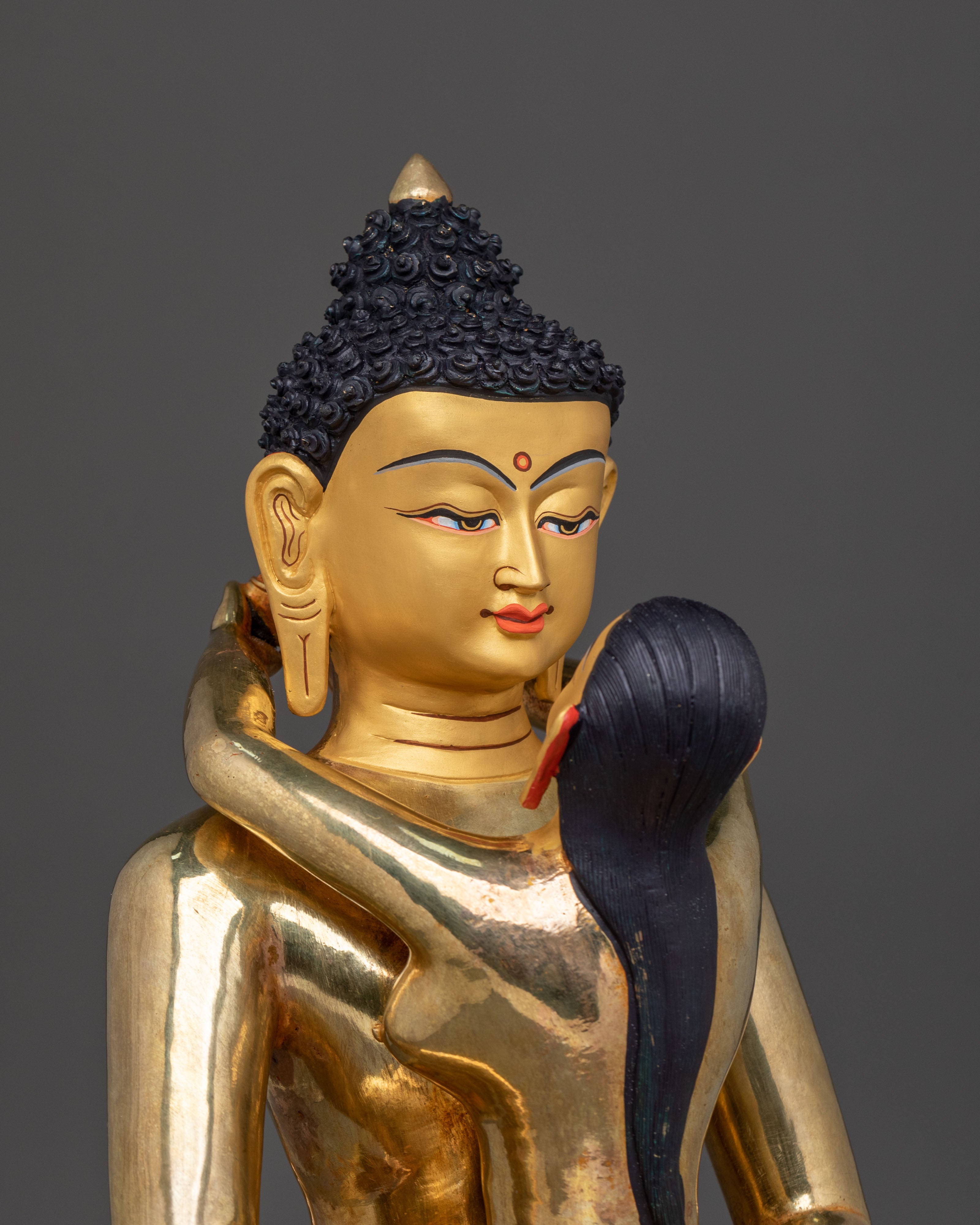 Samantabhadra with Consort Figurine | Buddhist Decor
