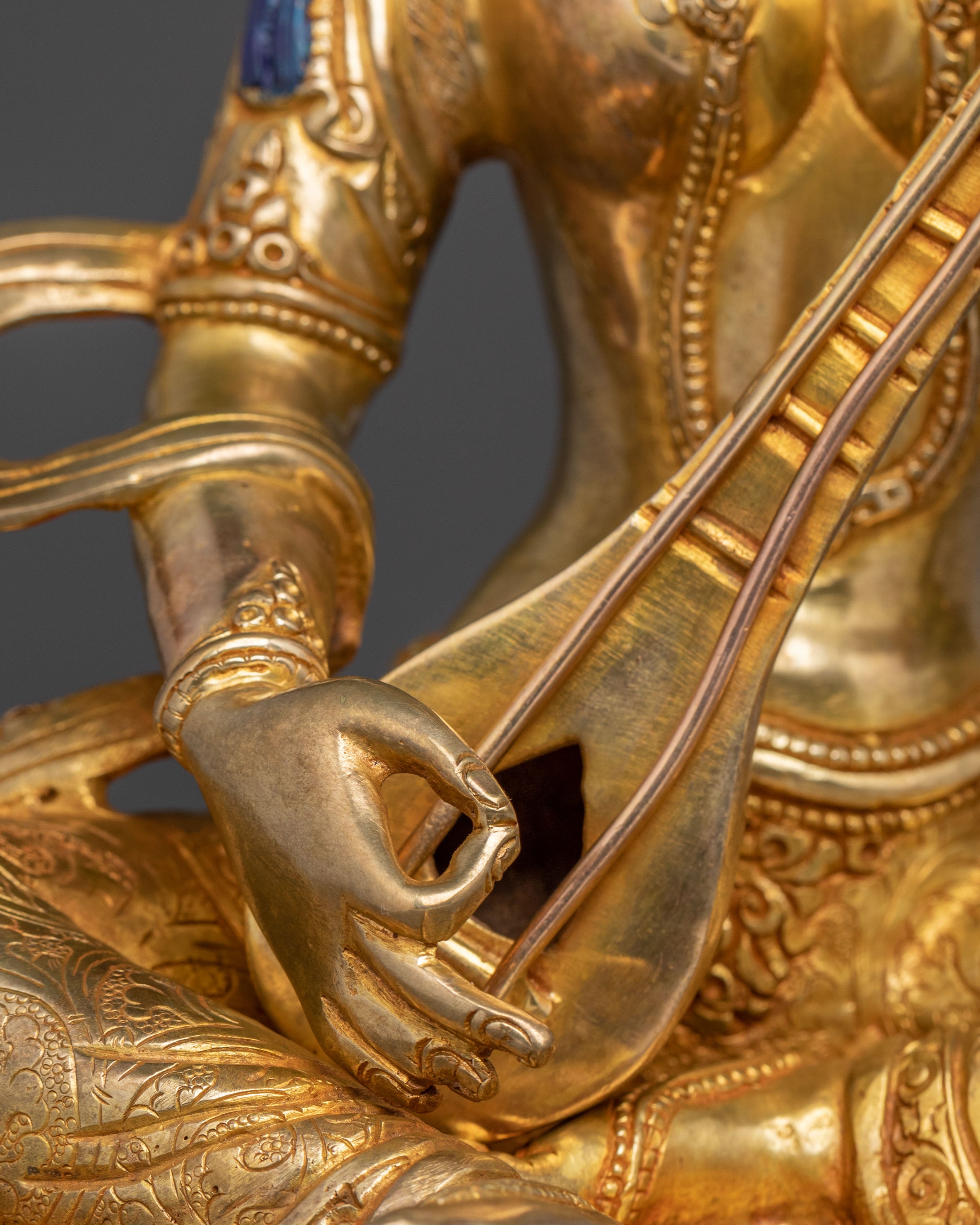 Goddess Saraswati Spiritual Statue - Handcrafted Serenity