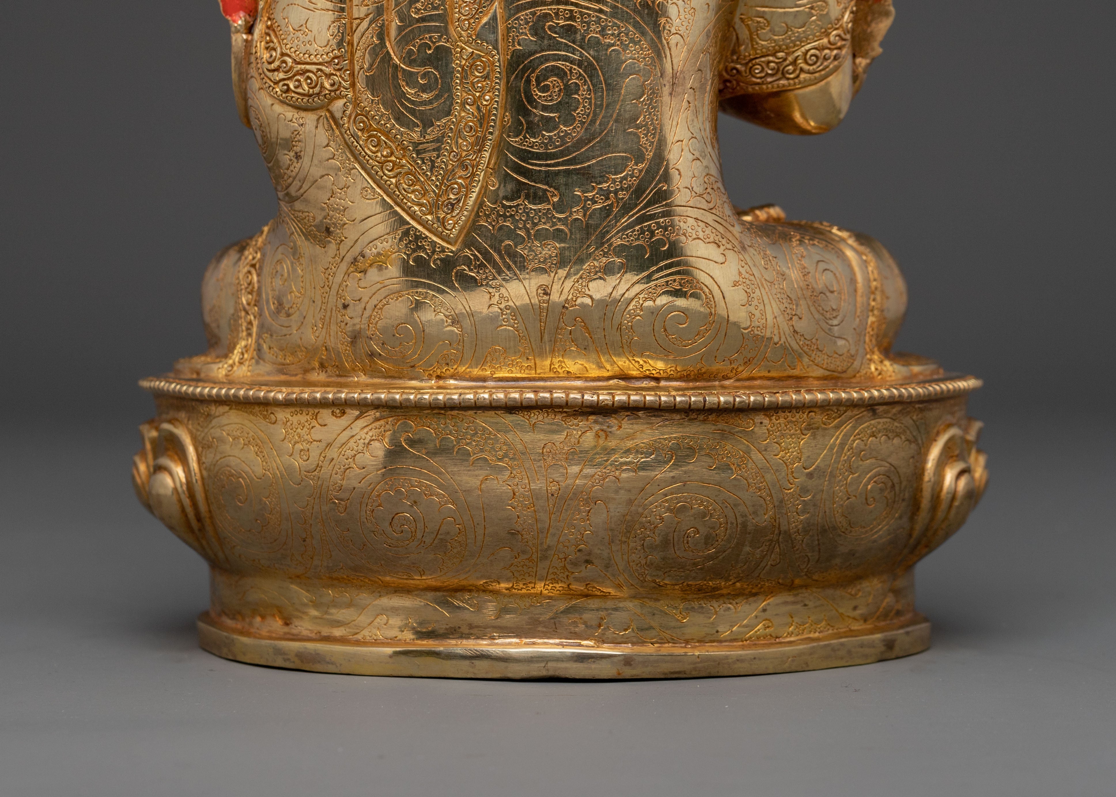 Tsongkhapa Sacred Copper Statue: Hand-Gilded Serenity