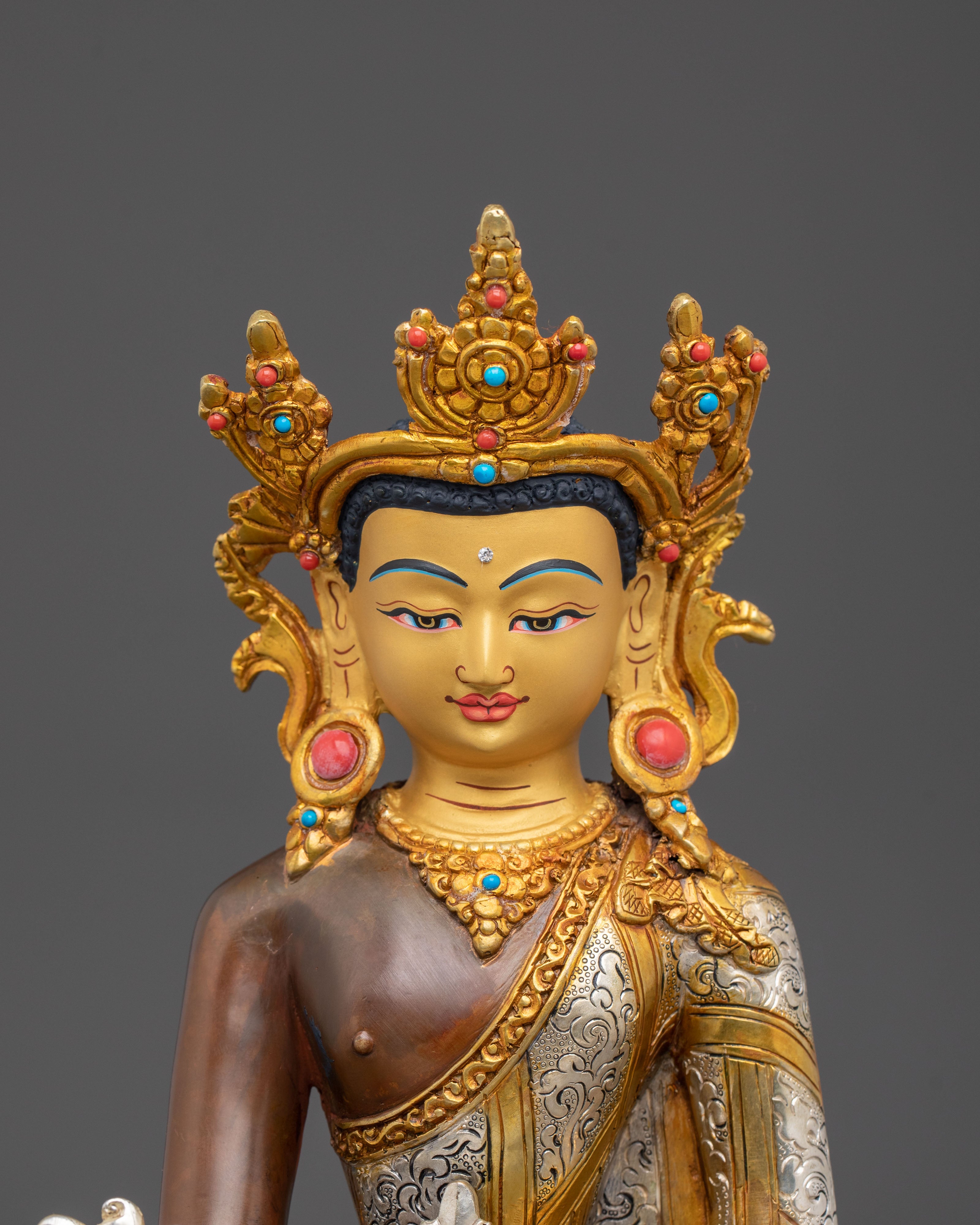 Three Buddhas Statue Set of Wisdom, Enlightenment, and Healing