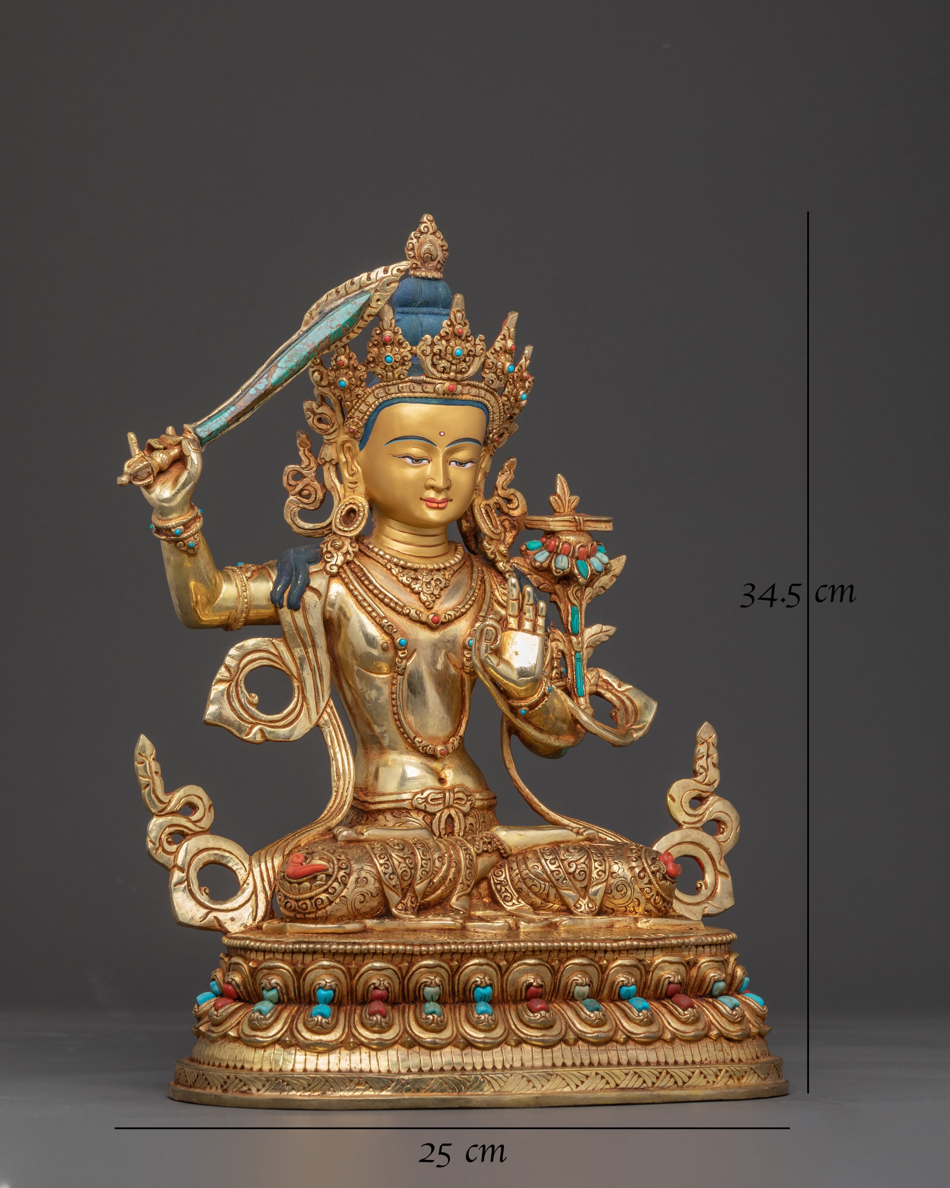 Manjushri Spiritual Statue – Radiant Wisdom Art