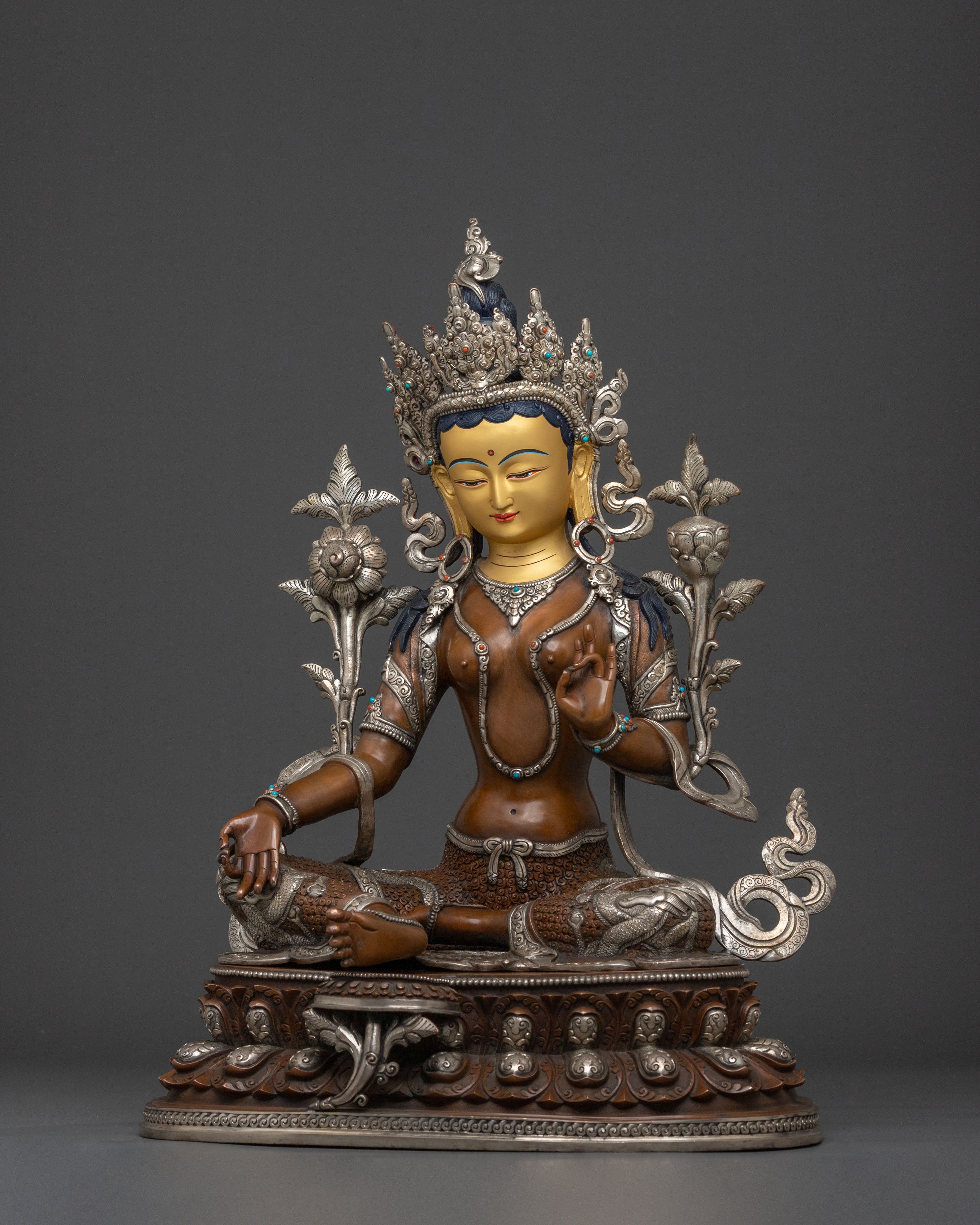 Sacred Himalayan Green Tara Statue | Goddess of Compassion