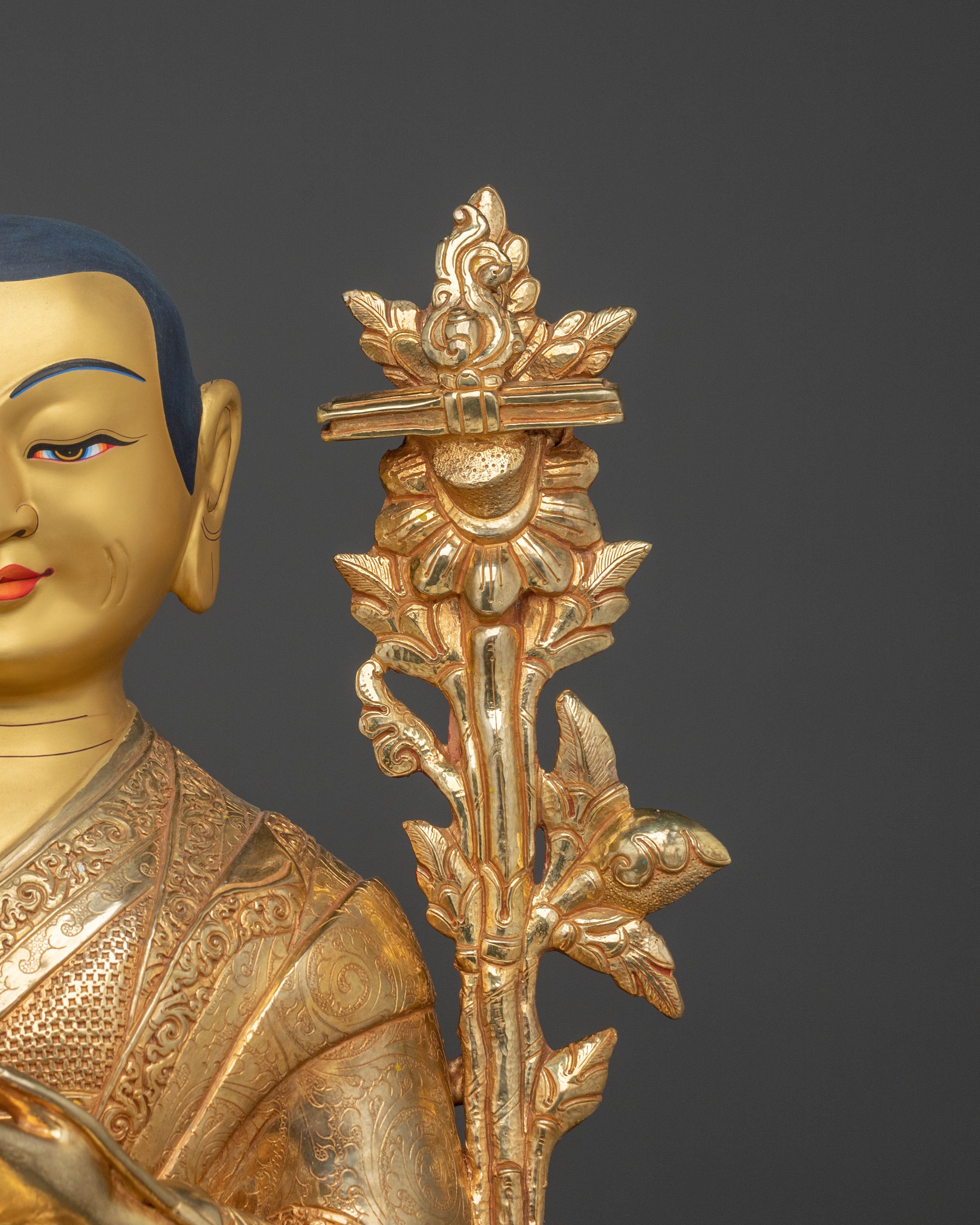 Tsongkhapa with Disciples Golden Statue Set | Buddhist Sculpture for Wisdom