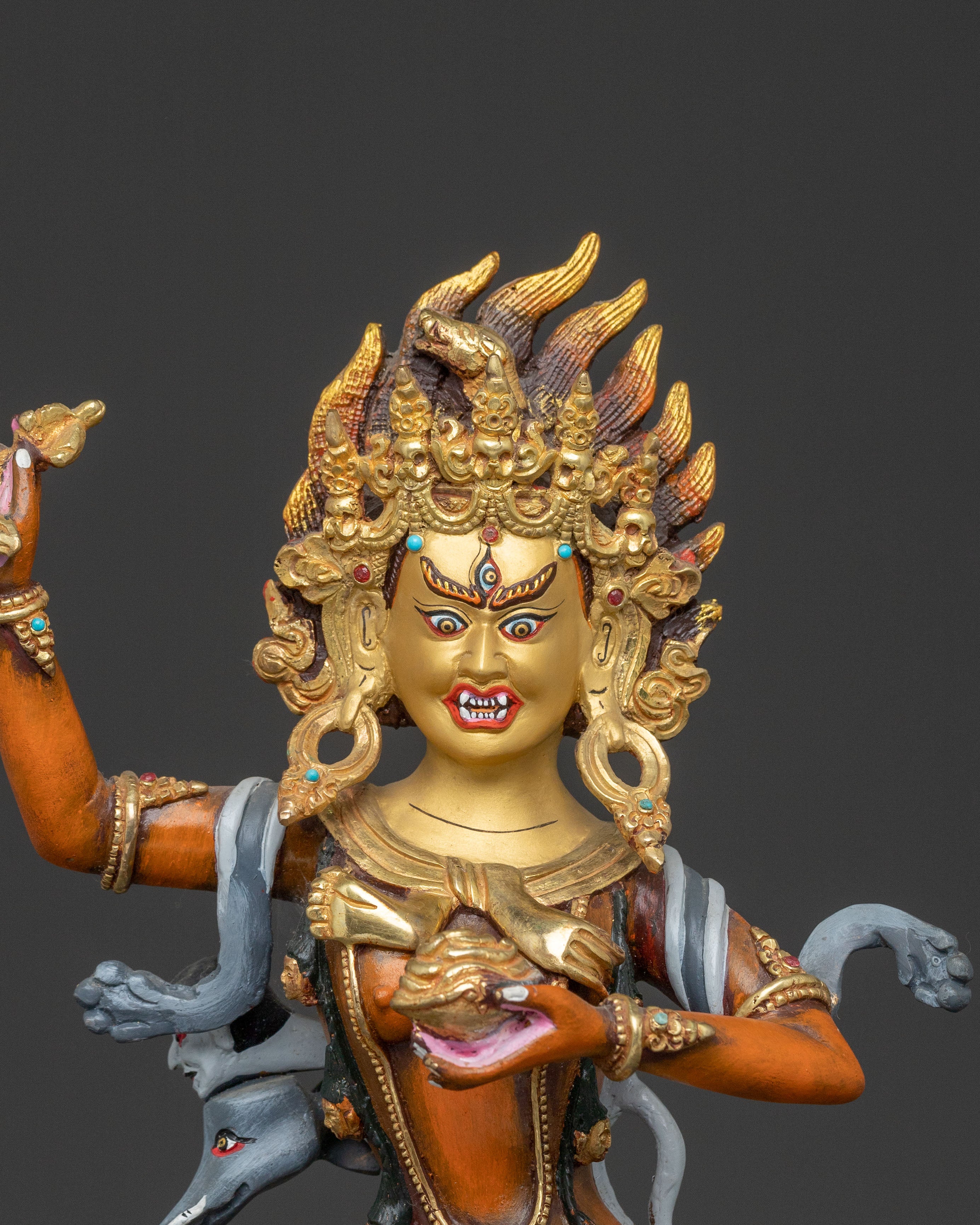 Troma Nagmo Fierce Statue | Black Wrathful Mother