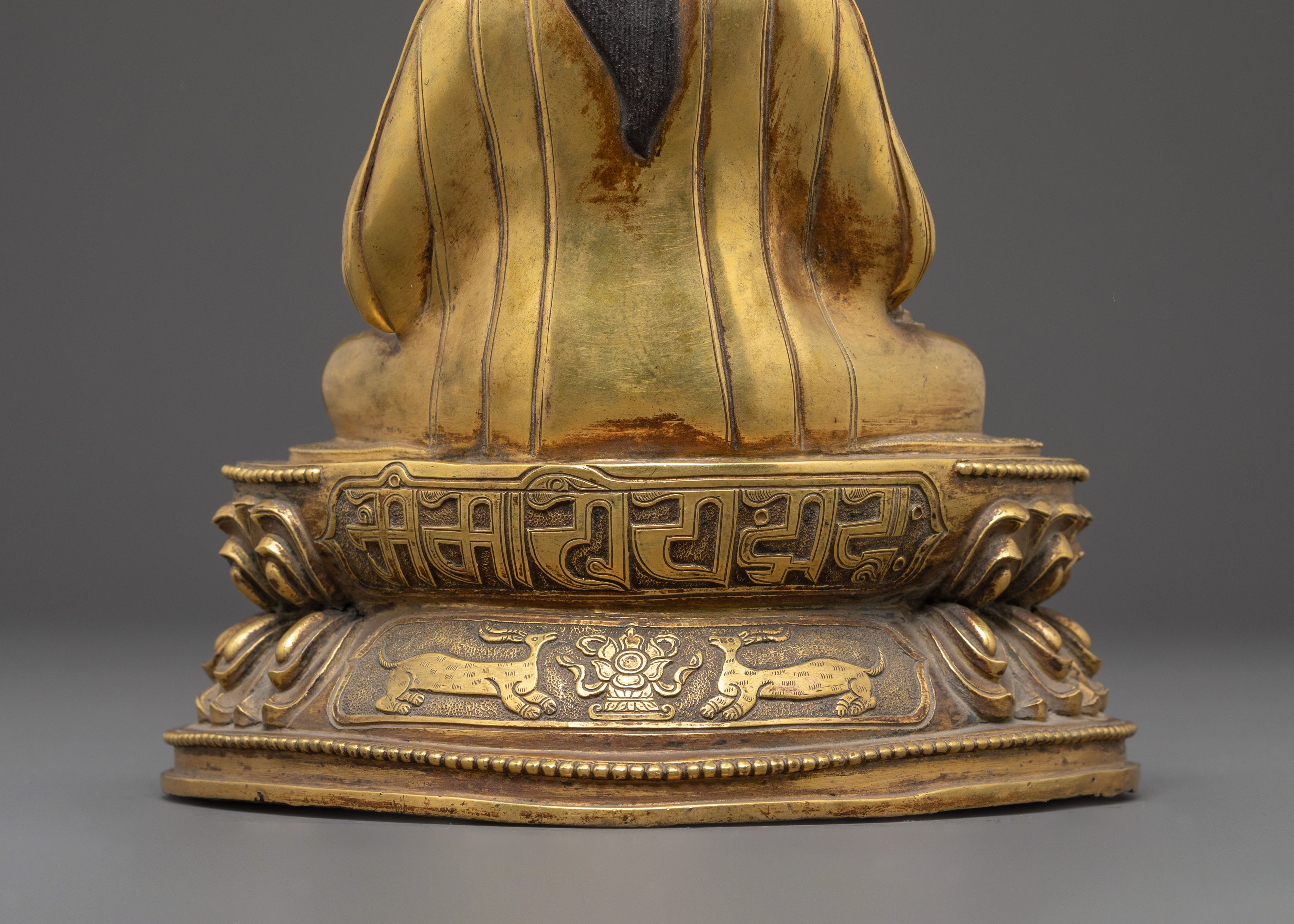 Himalayan Guru Tsokye Dorje Golden Statue | Tantric Meditation Deity