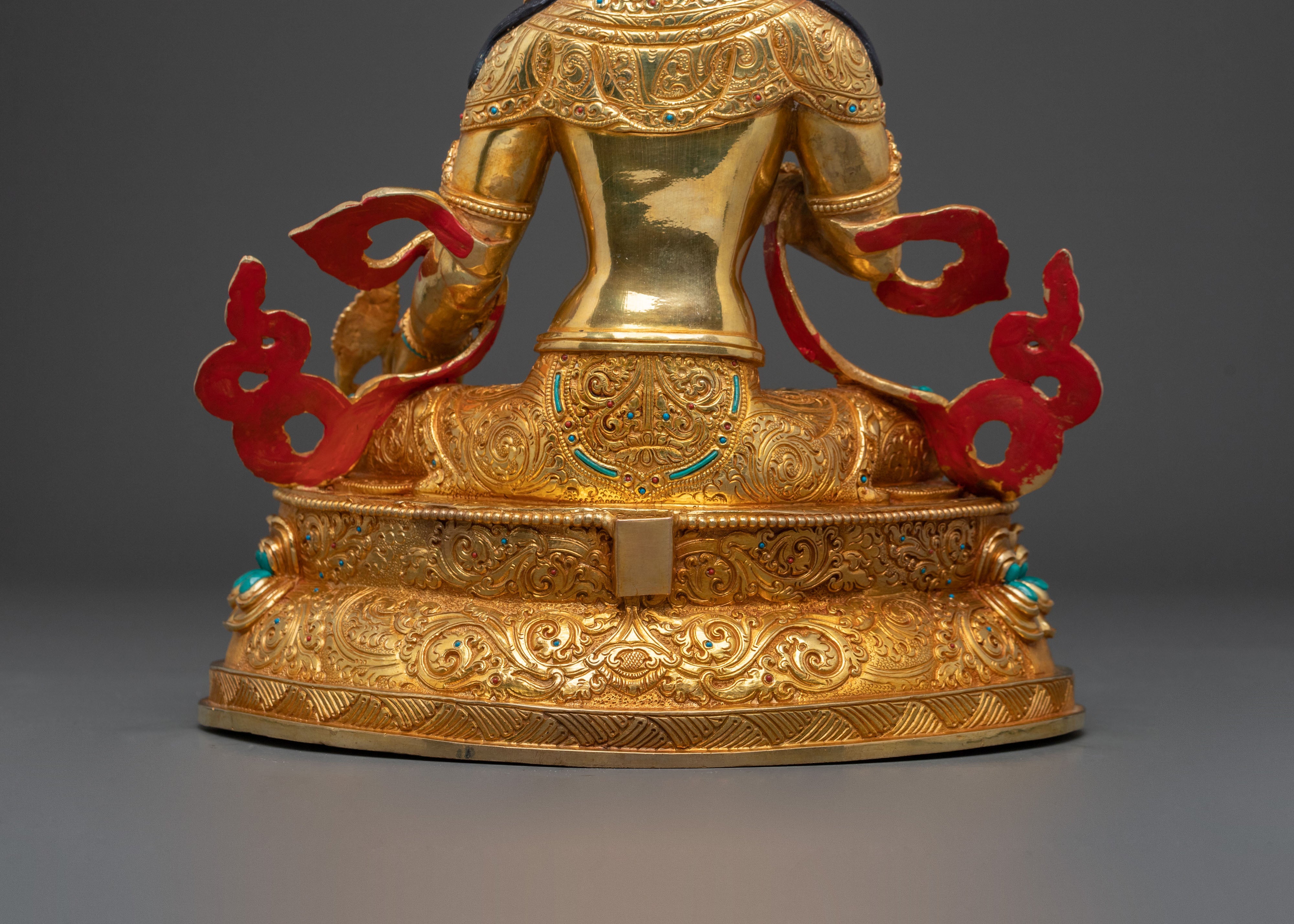 Kshitigarbha Statue | 24K Gold Gilded Buddhist Sculpture