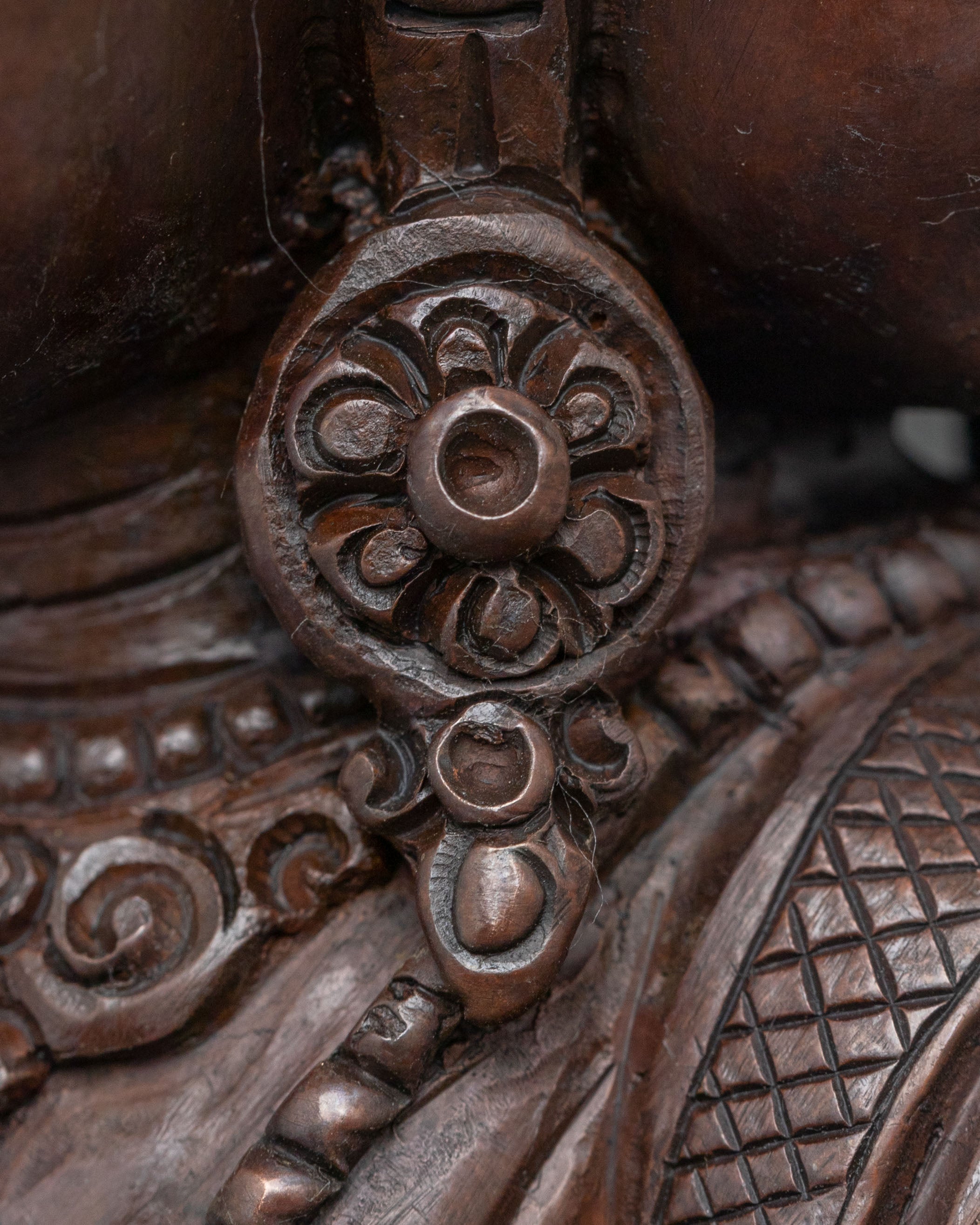 Vairocana Buddha Statue | Oxidized Copper Artistry