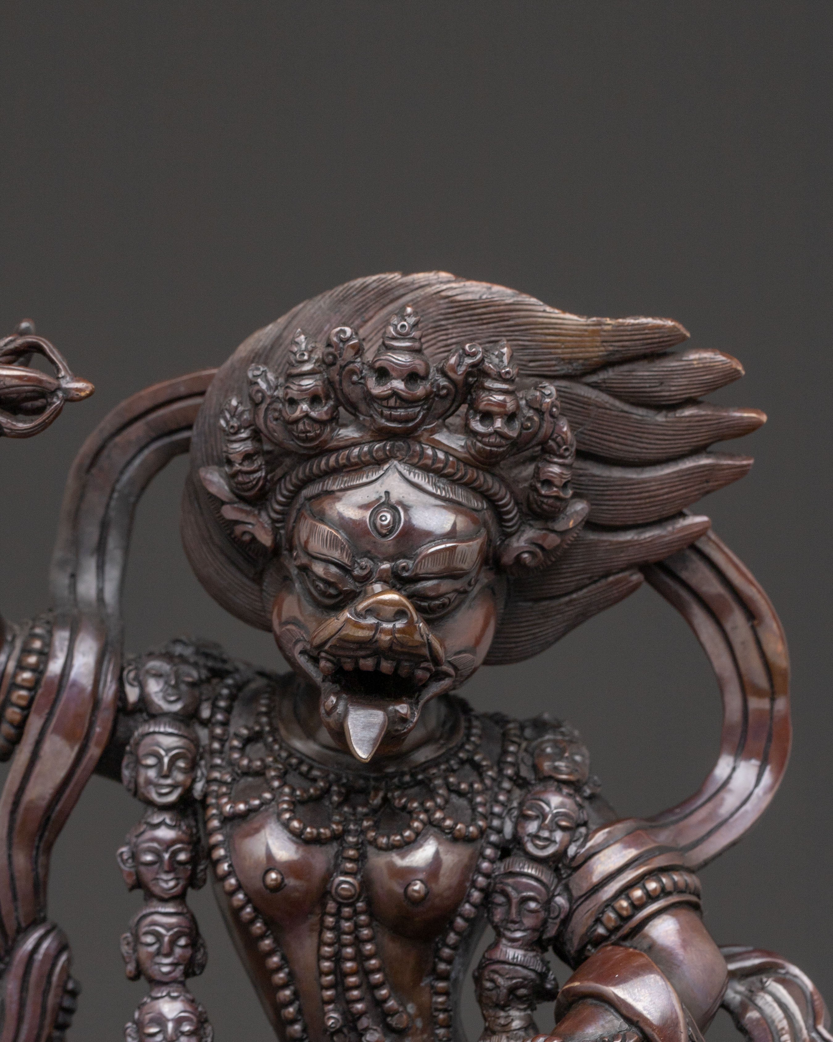 Shima Mukha Copper Statue | Lion Faced Dakini