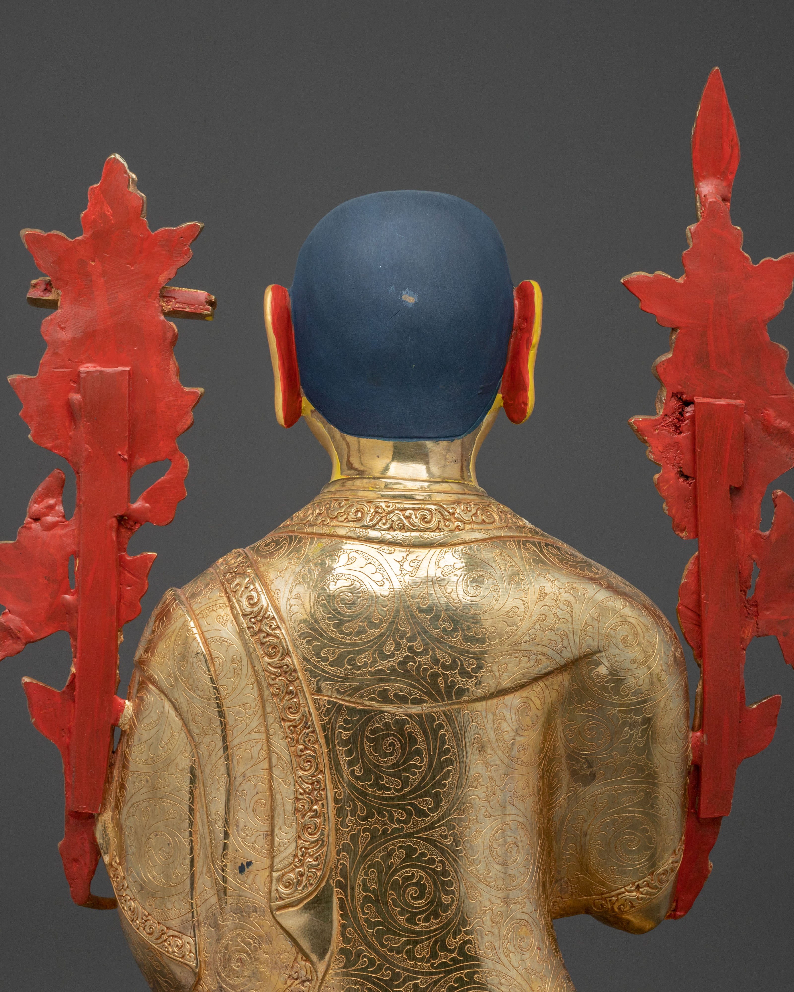 Tsongkhapa with Disciples Golden Statue Set | Buddhist Sculpture for Wisdom