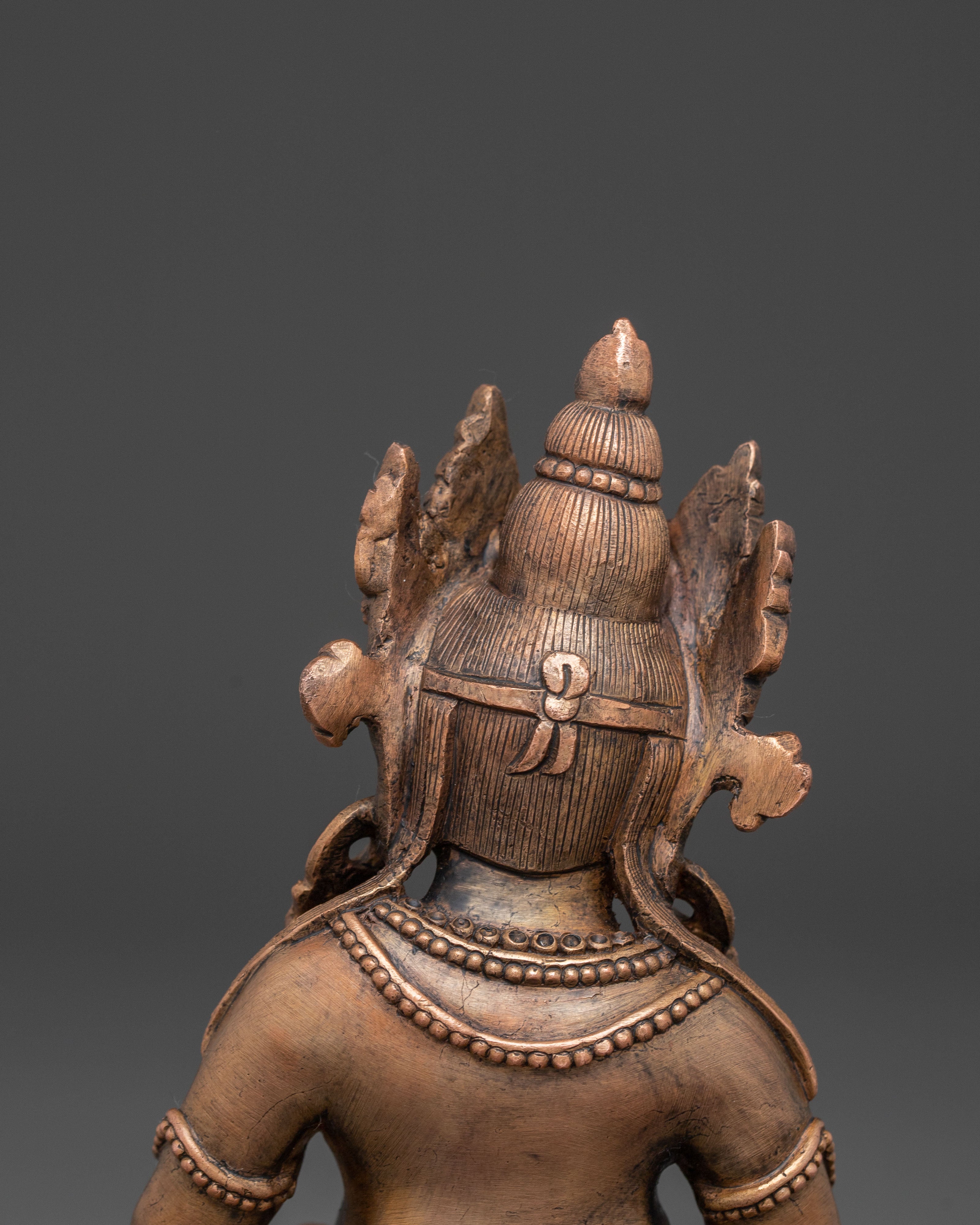 Traditional Buddhist Deity Dzambhala Copper Statue | Guardian of Wealth