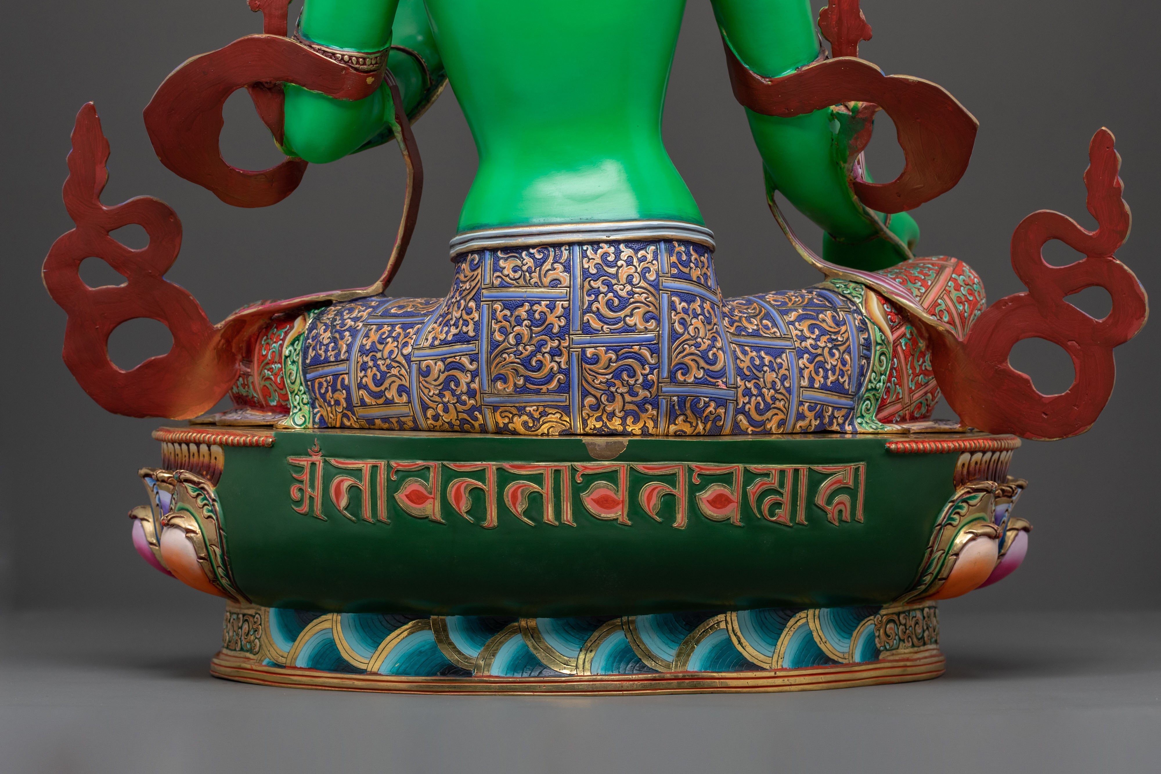 Swift Grace: Green Tara | 24K Gold Gilded Statue