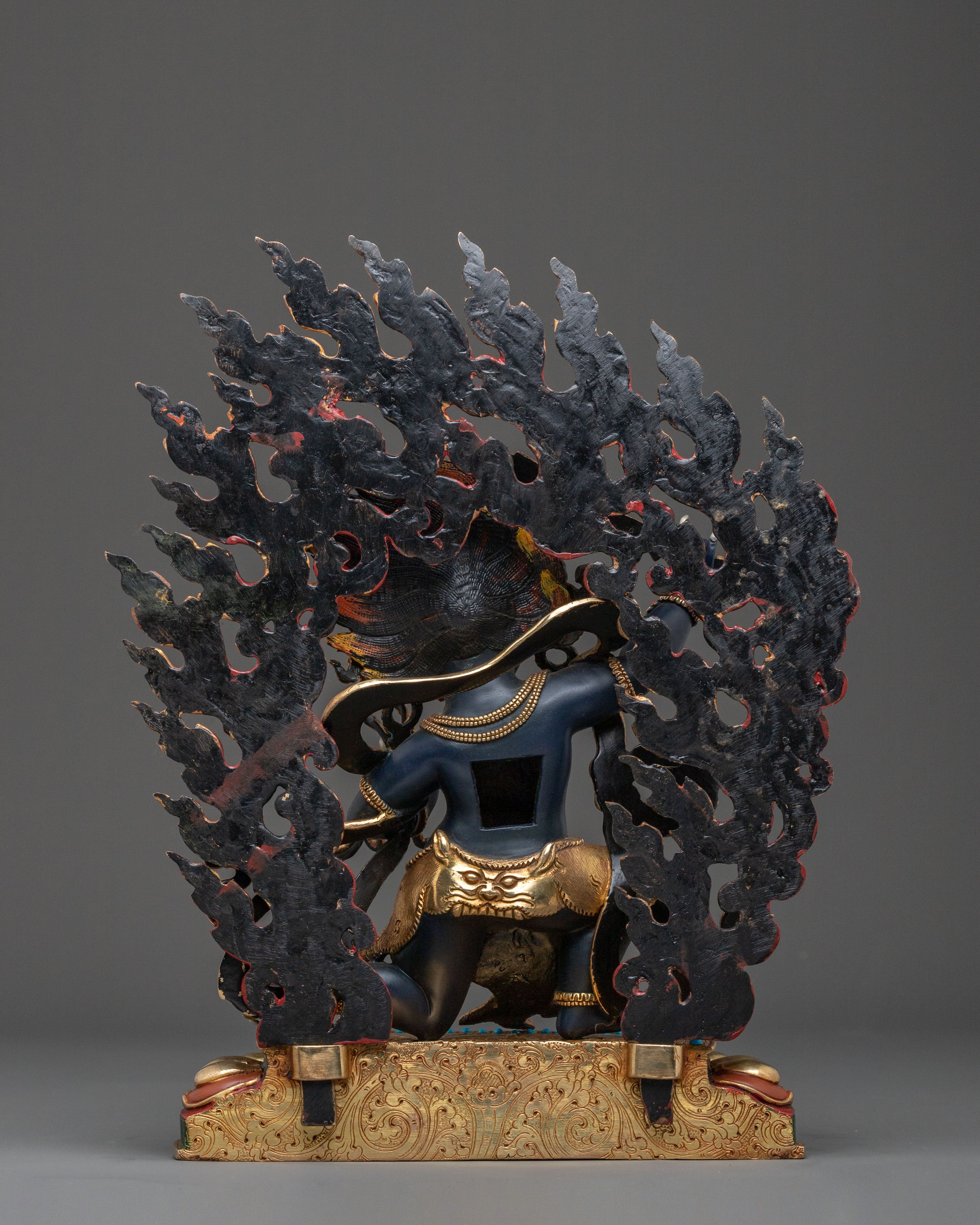 Achala Statue with Gold and Acrylic Paintings | Fierce Guardian