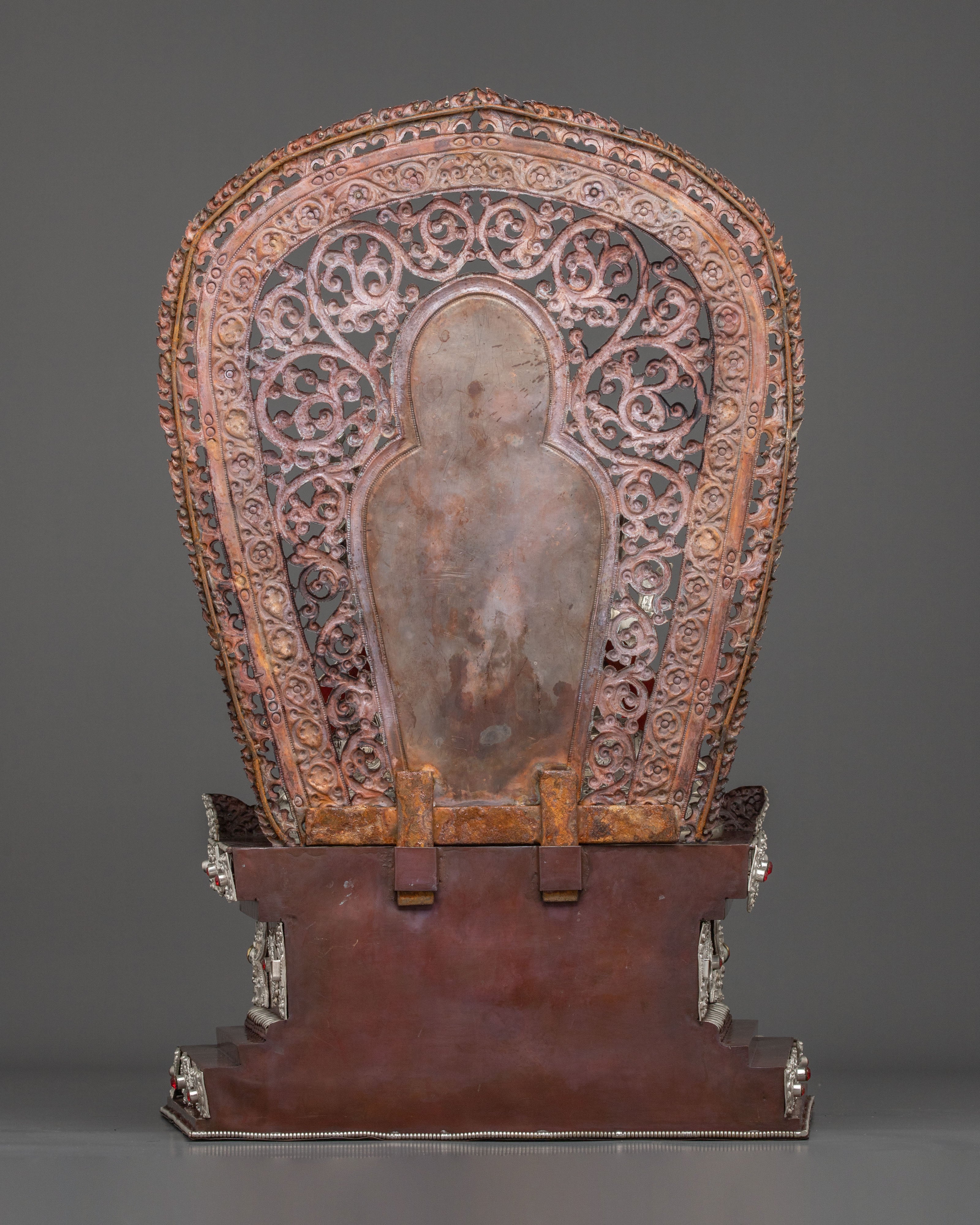 God Ganesh Statue on Throne | Silver Plated Divine Figurine