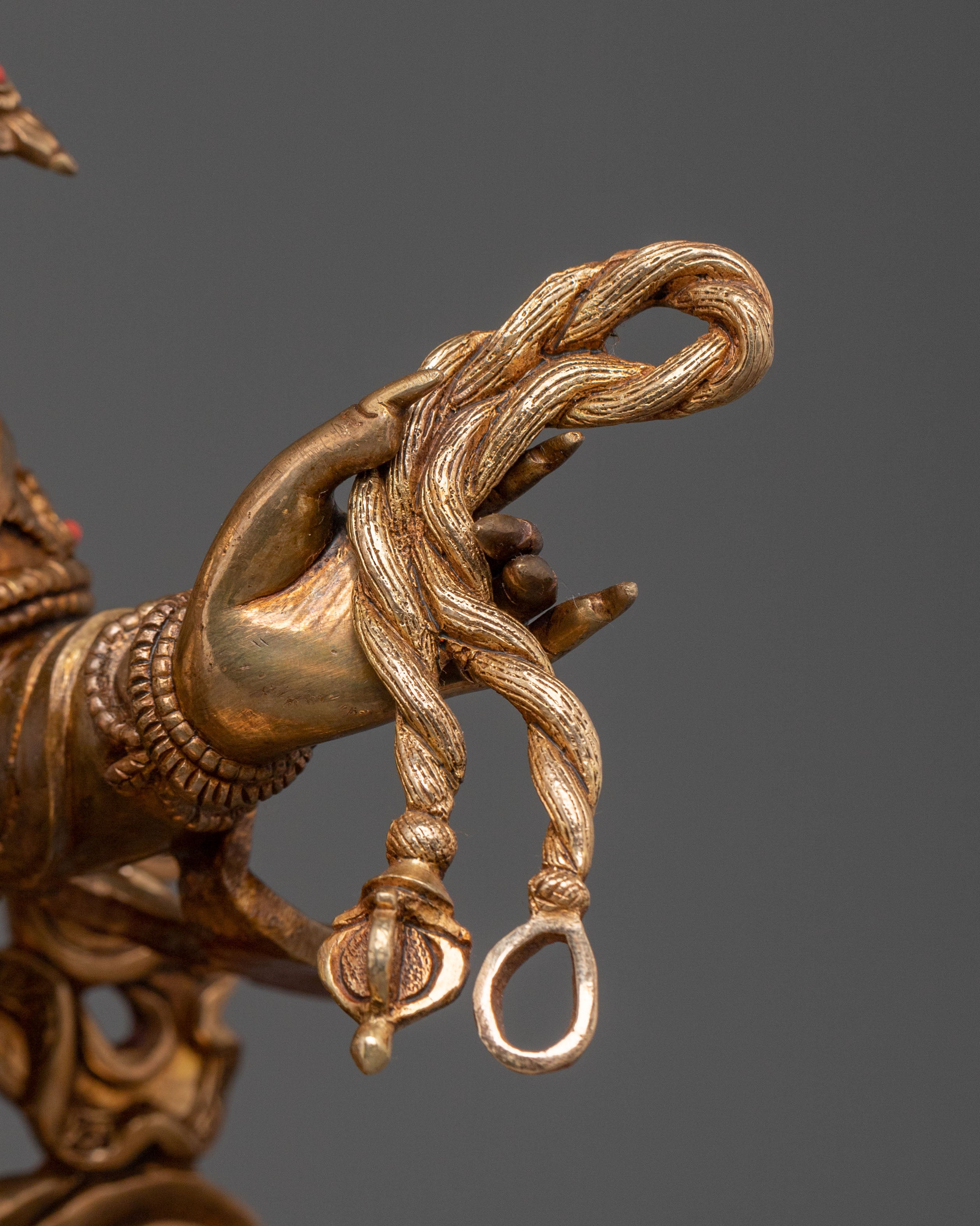 Vajrapani Statue: 24K Gold Gilded Sacred Bodhisattva