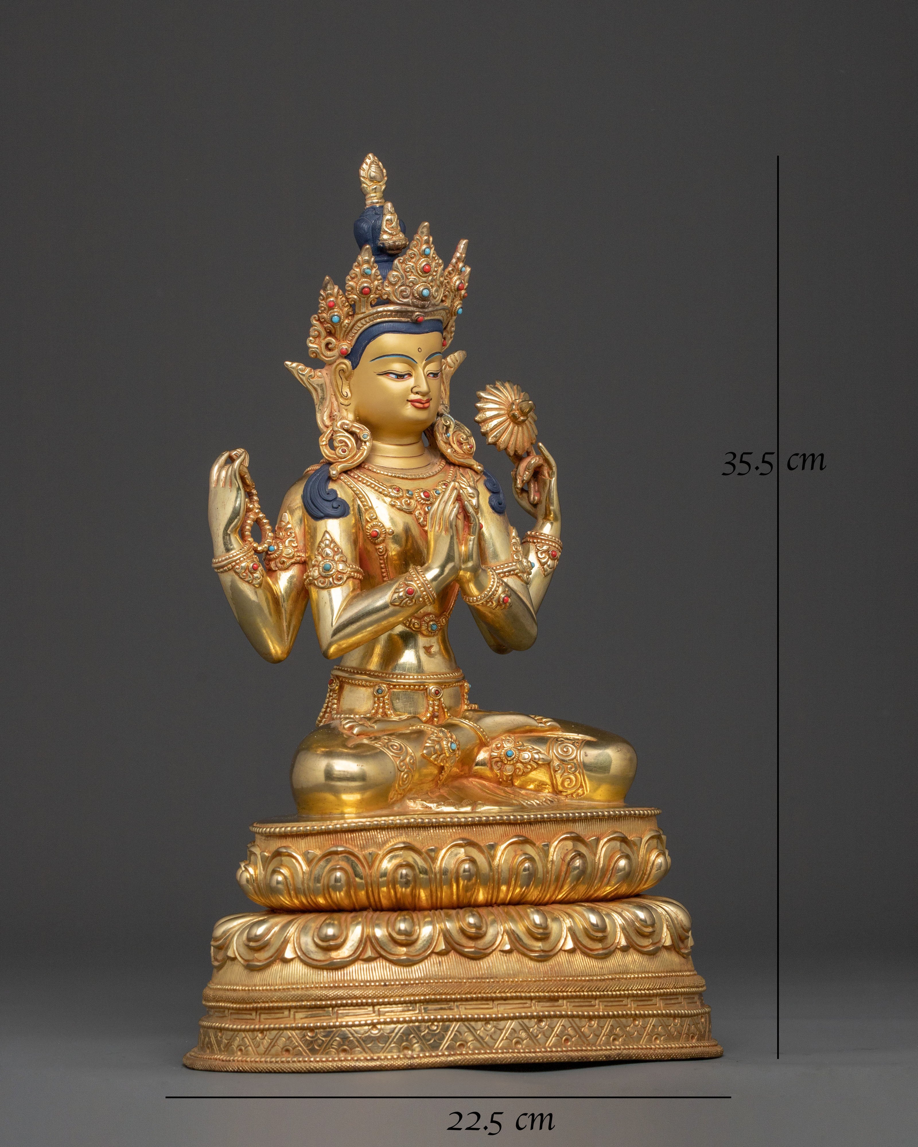 Bodhisattva Chenrezig Statue | Made in Nepal