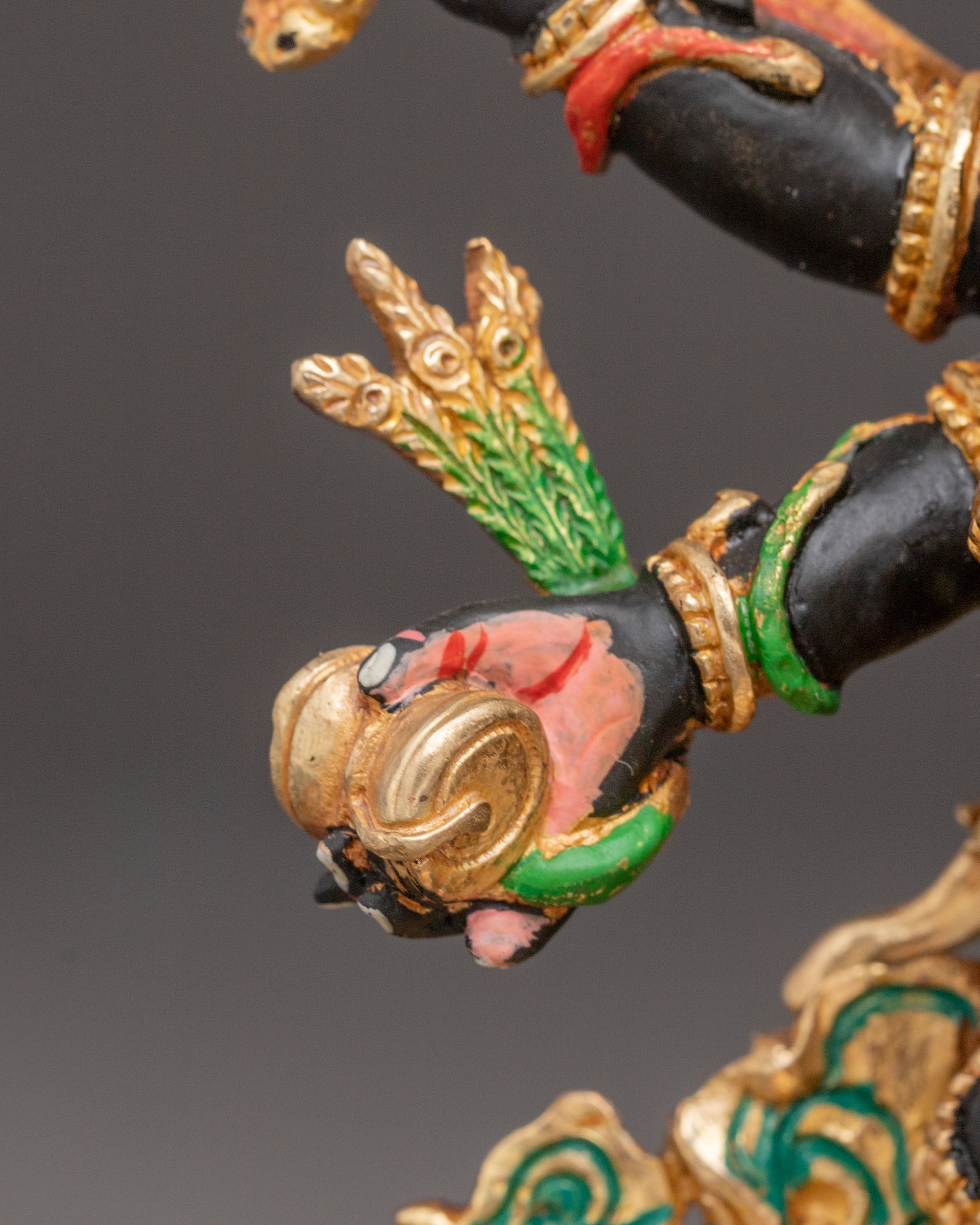 Copper Sculpture of Six-Armed Mahakala | Protector Deity of Buddhism