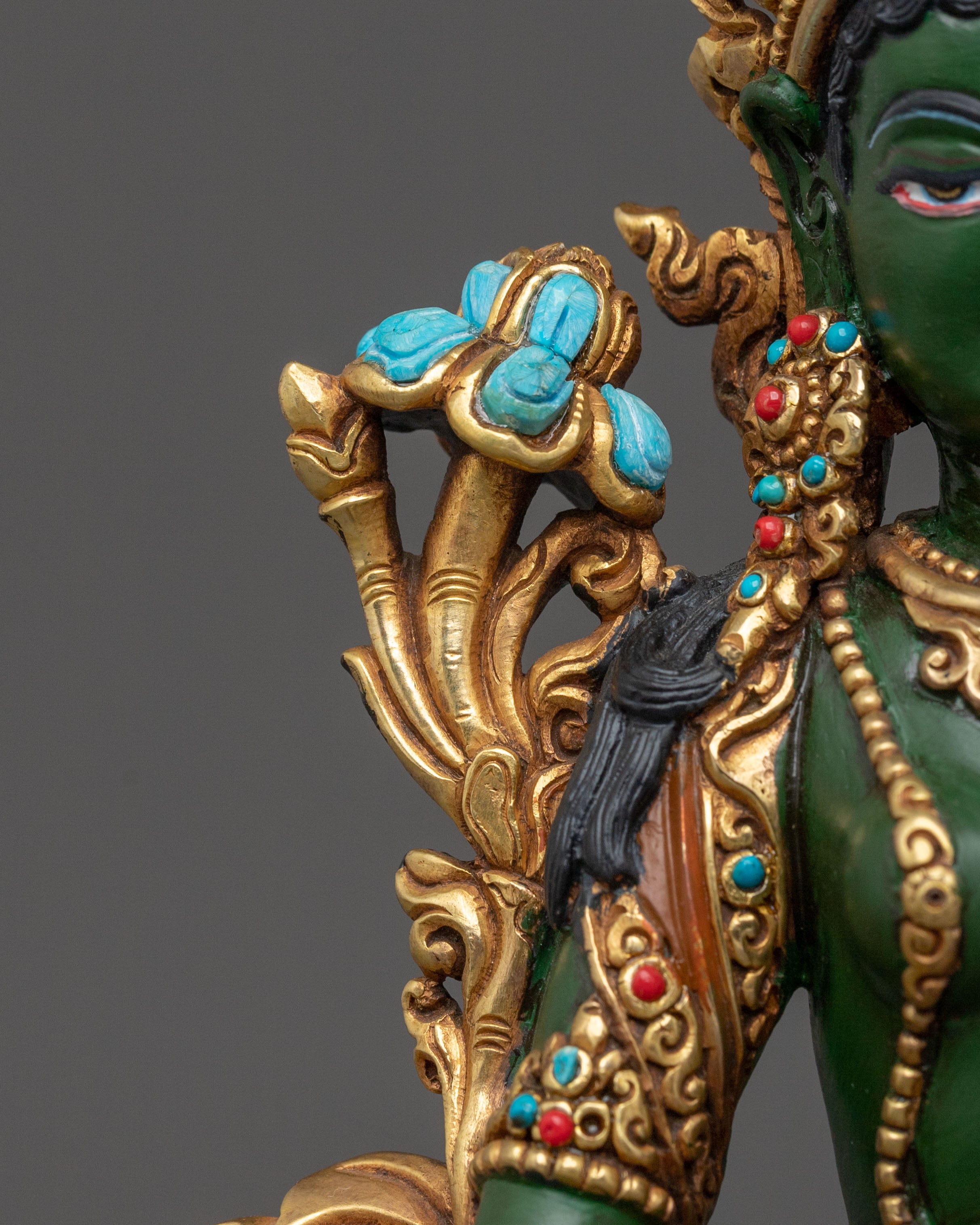 Tibetan Goddess Green Tara Statue | Home Decor