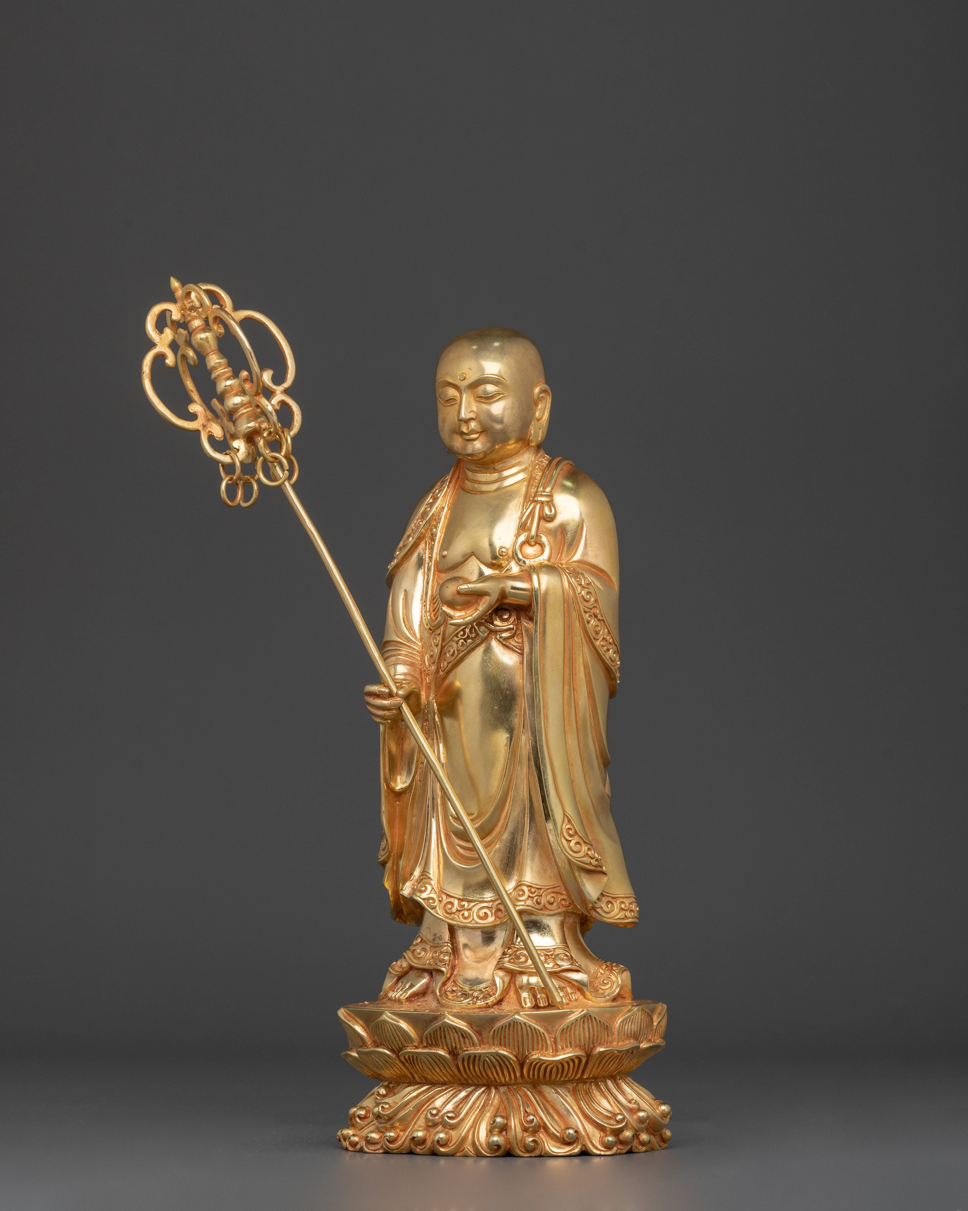 Standing Kshitigarbha Sacred Statue | Home Decor