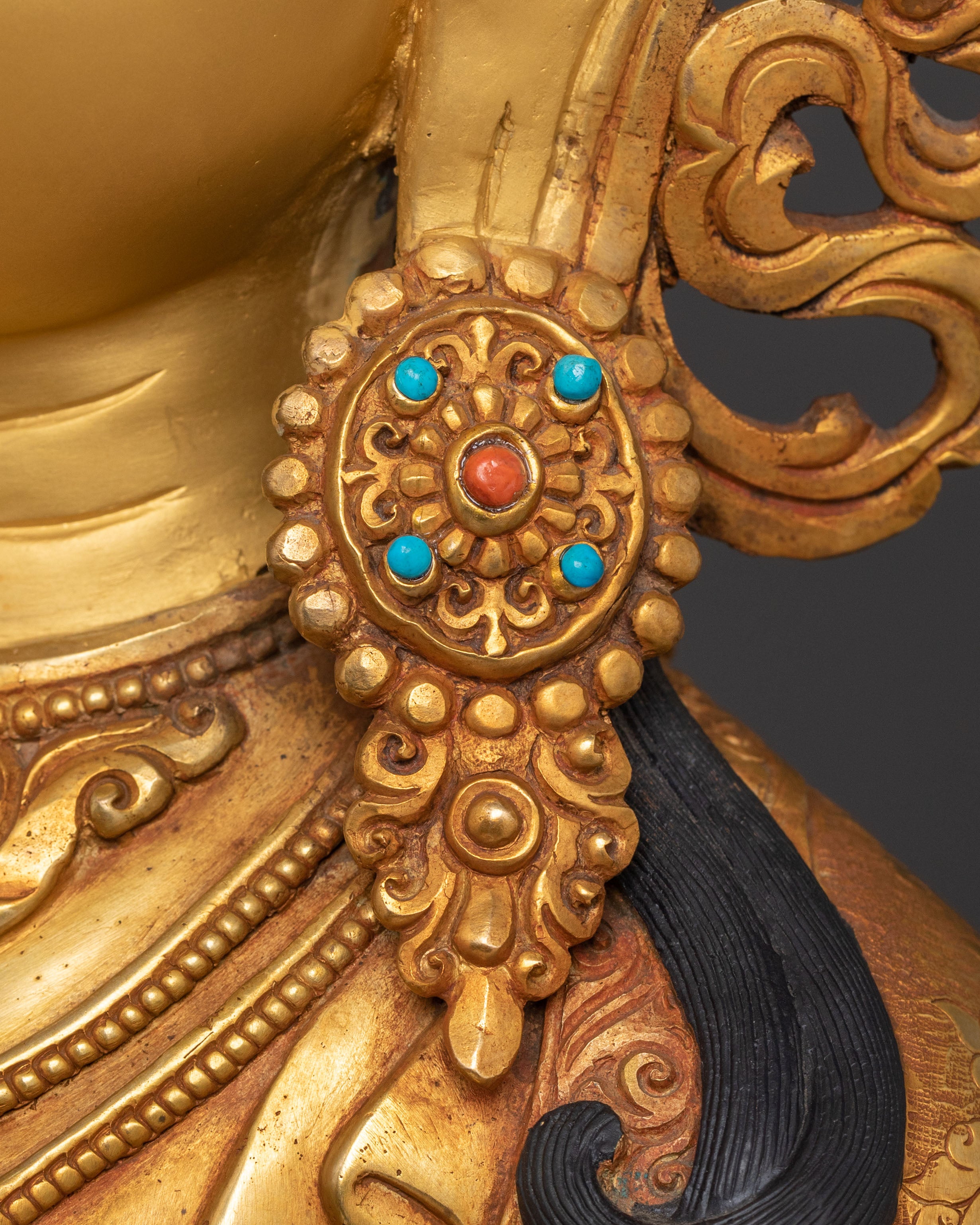Green Tara Statue | 24K Gold Gilded Serenity