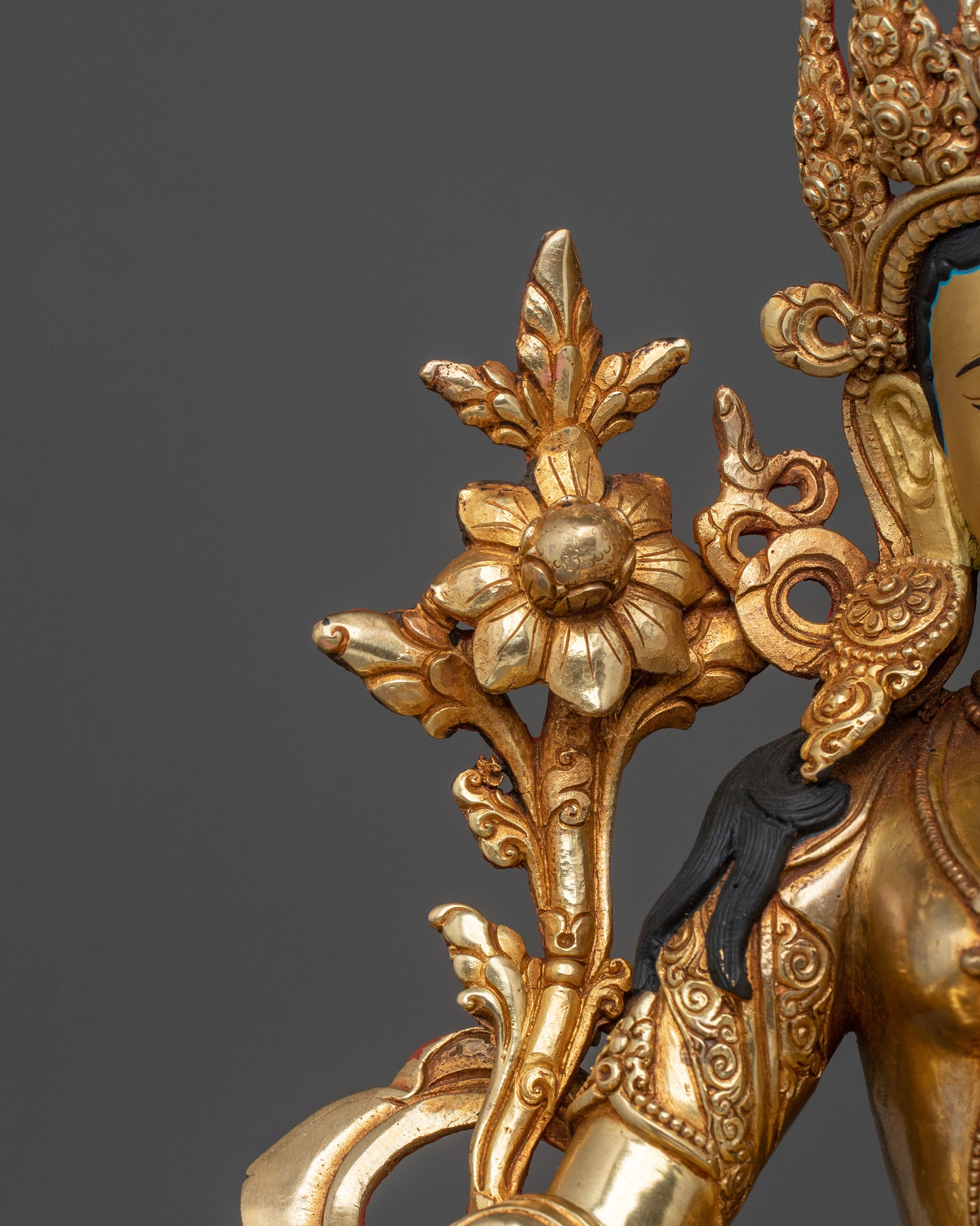 Green Tara Himalayan Sacred Sculpture | Symbol of Longevity and Blessings