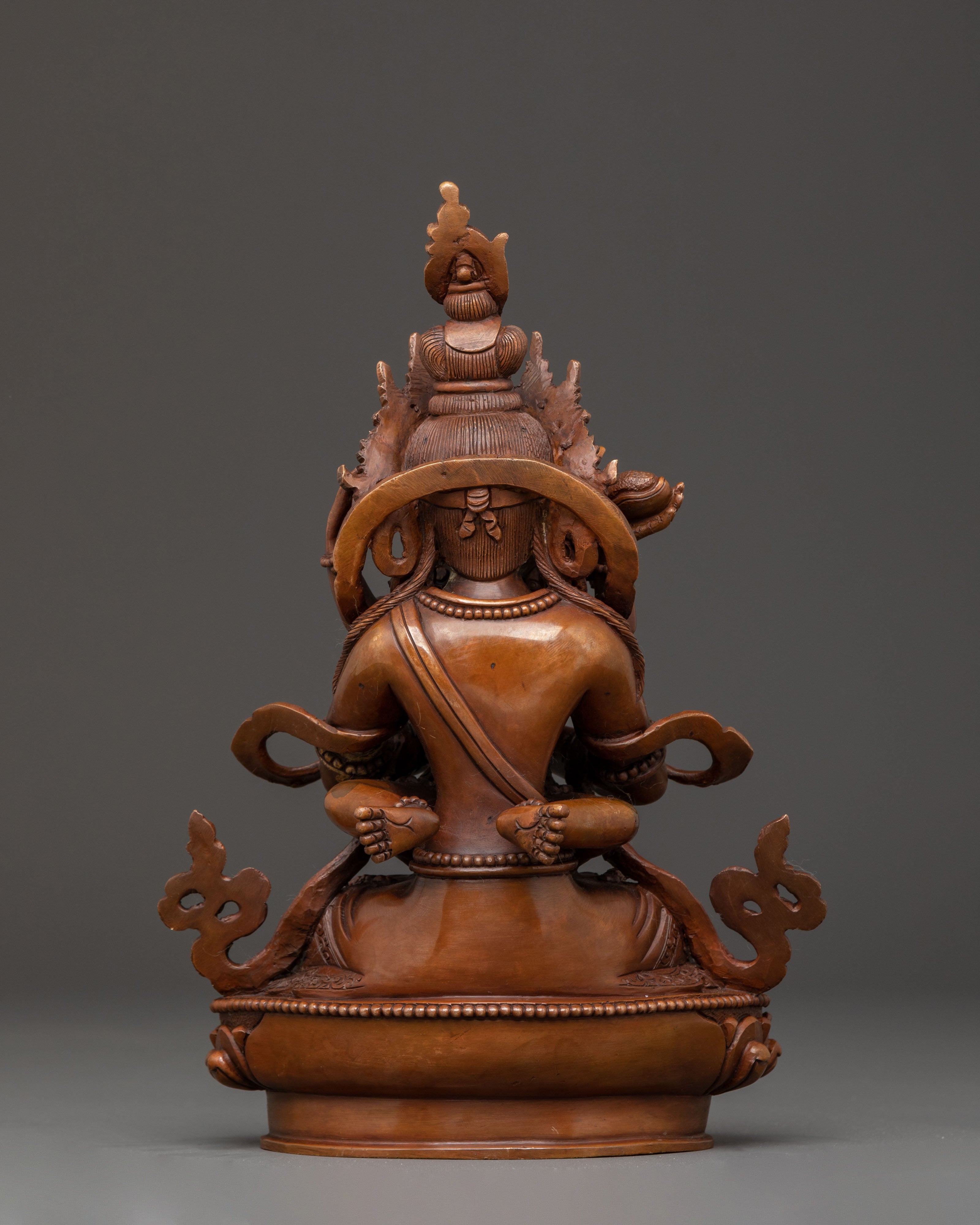 Statue of Buddha Vajradhara with Consort: Oxidized Copper Masterpiece