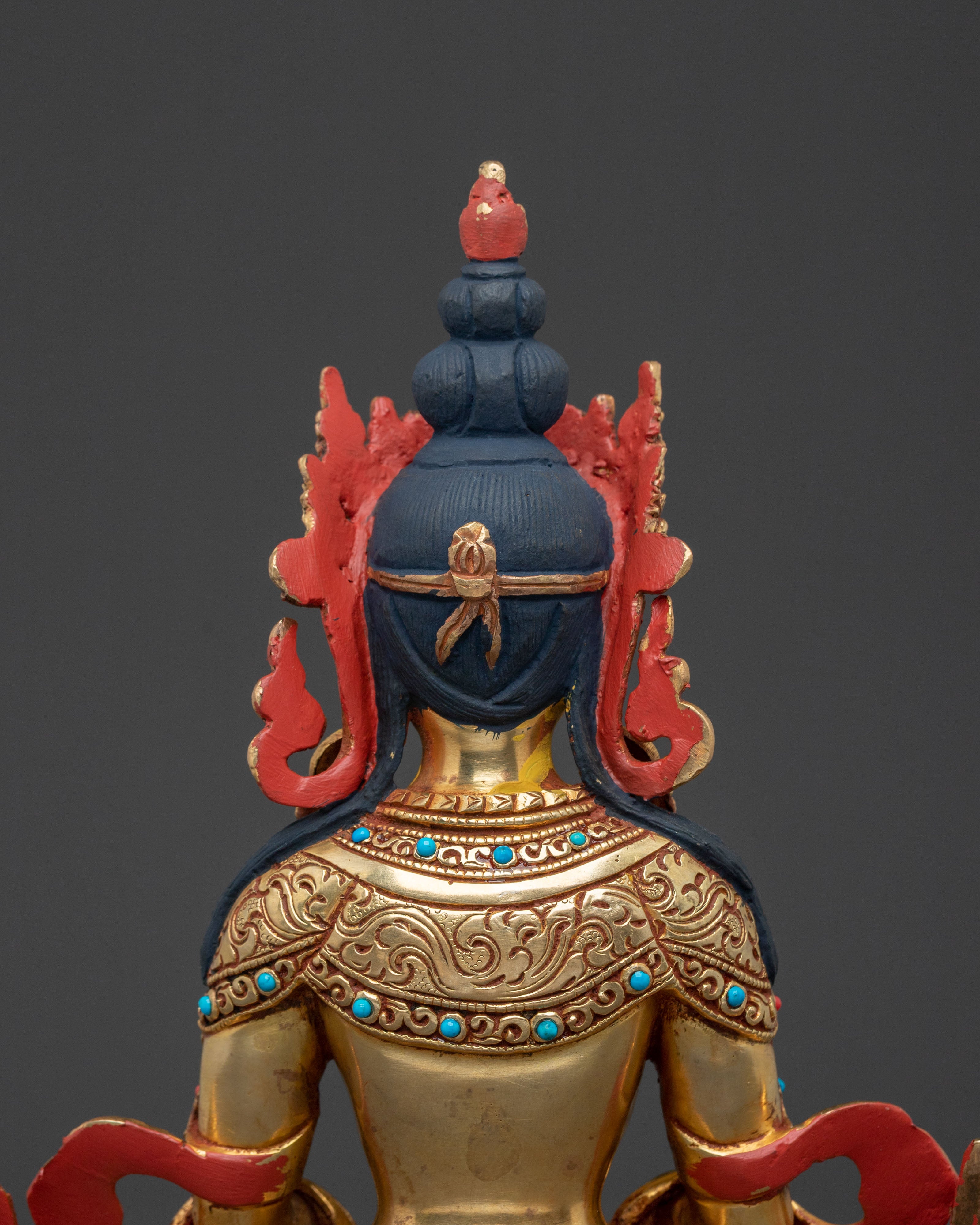 Handcrafted Amitayus Sculpture | Long Life Deity