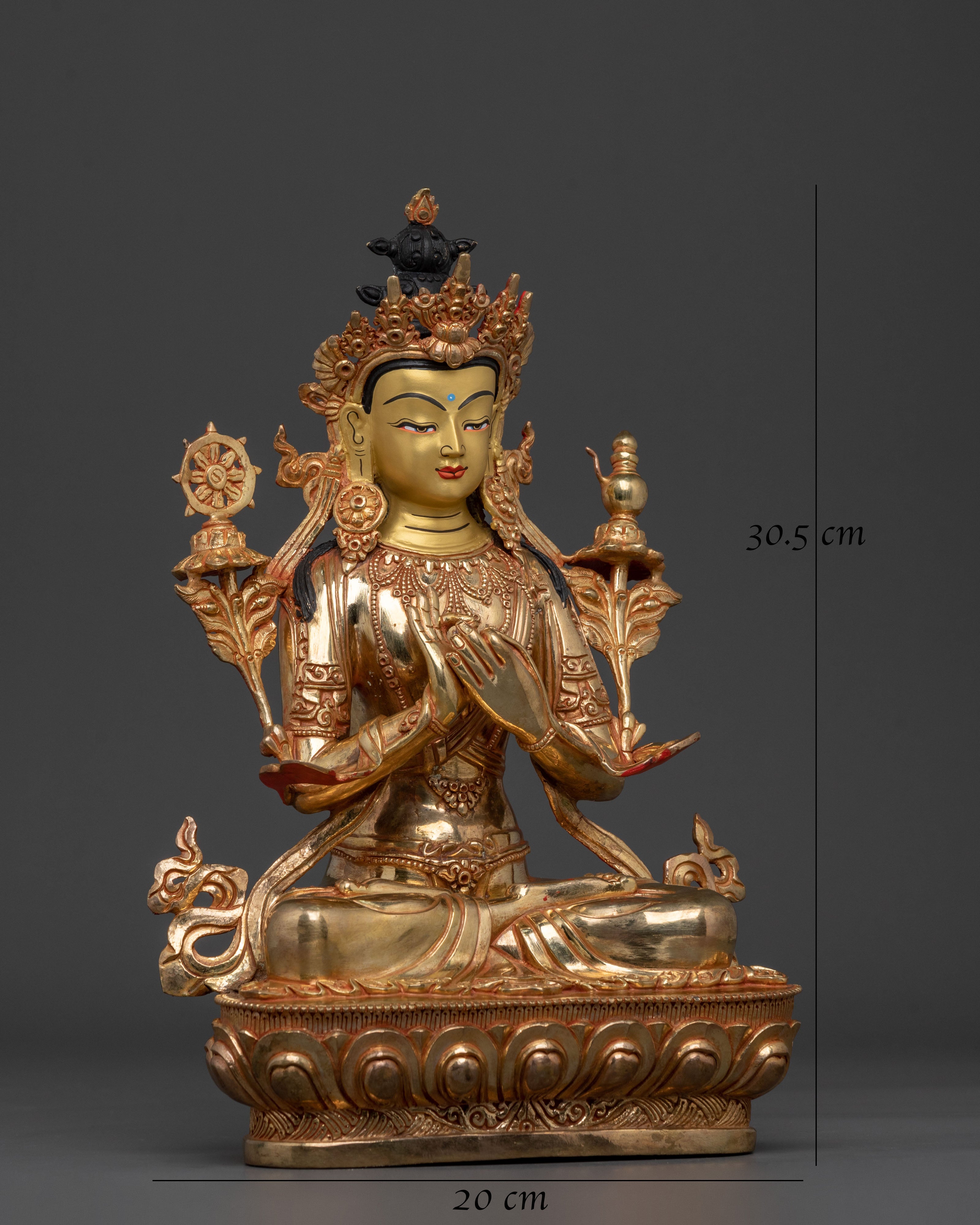 Maitreya Buddha Sculpture | Tibetan Buddhist Figurine
