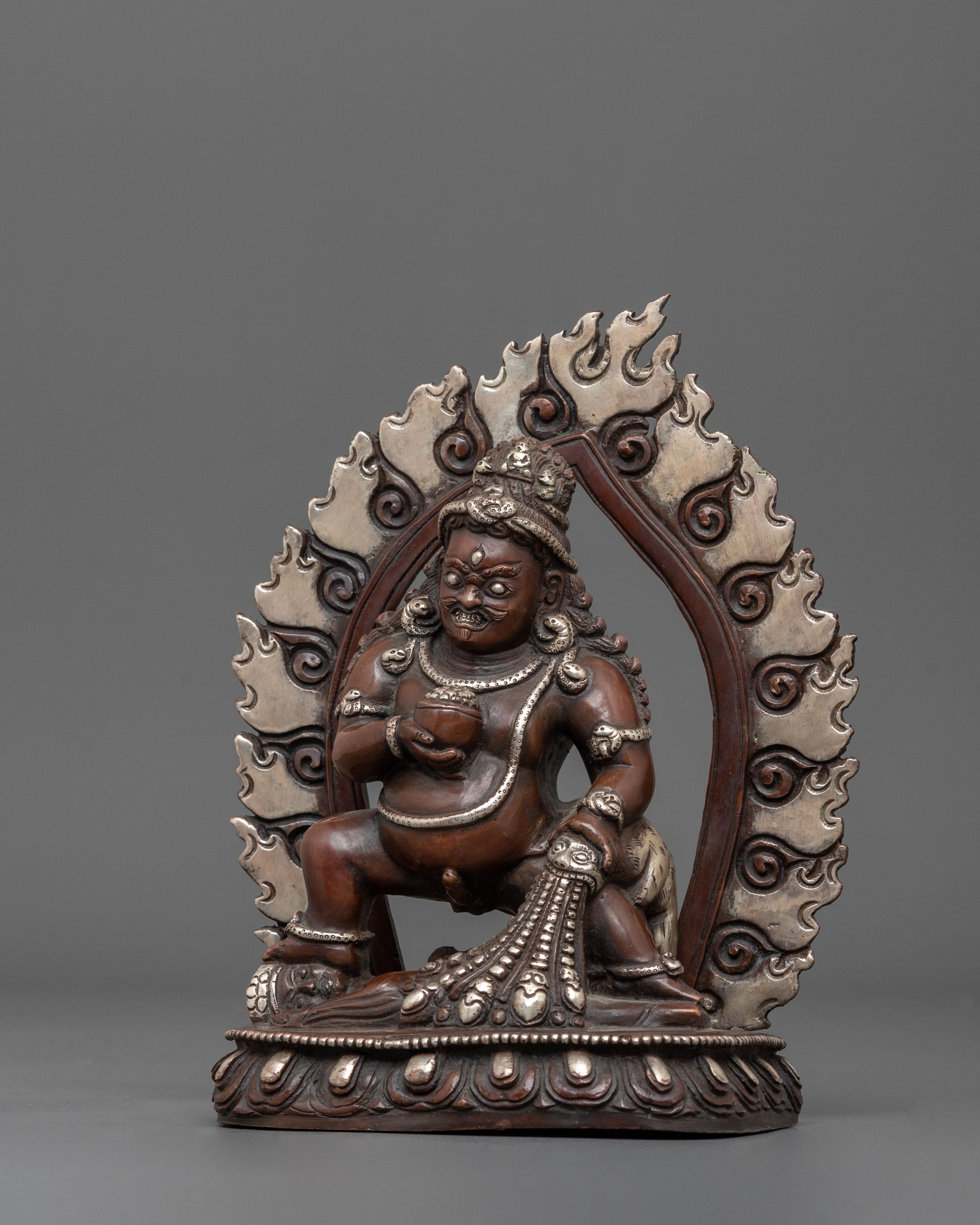 Black Dzambhala Handcrafted Oxidized Copper Statue