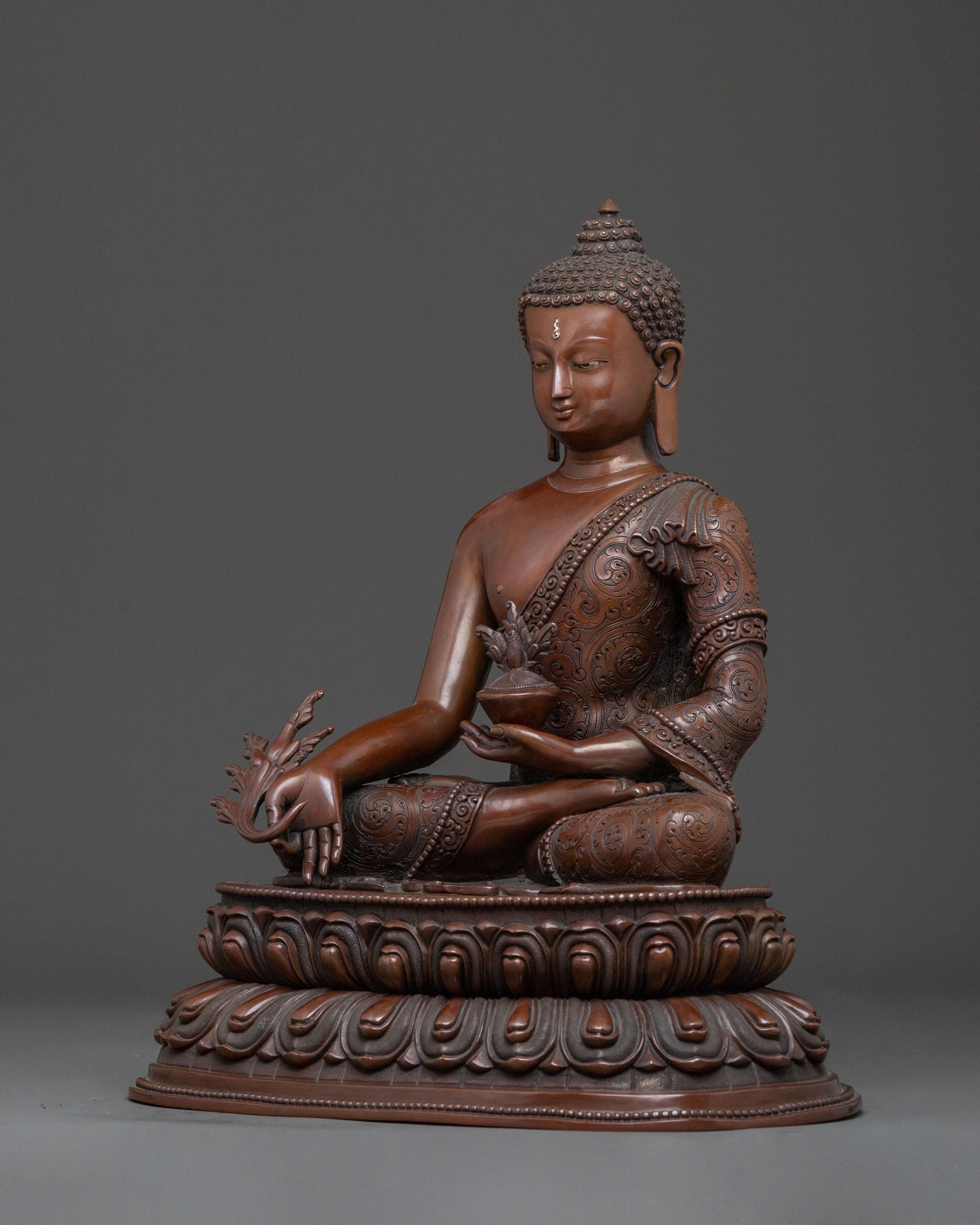 Handcrafted Medicine Buddha Statue: Spiritual Healing