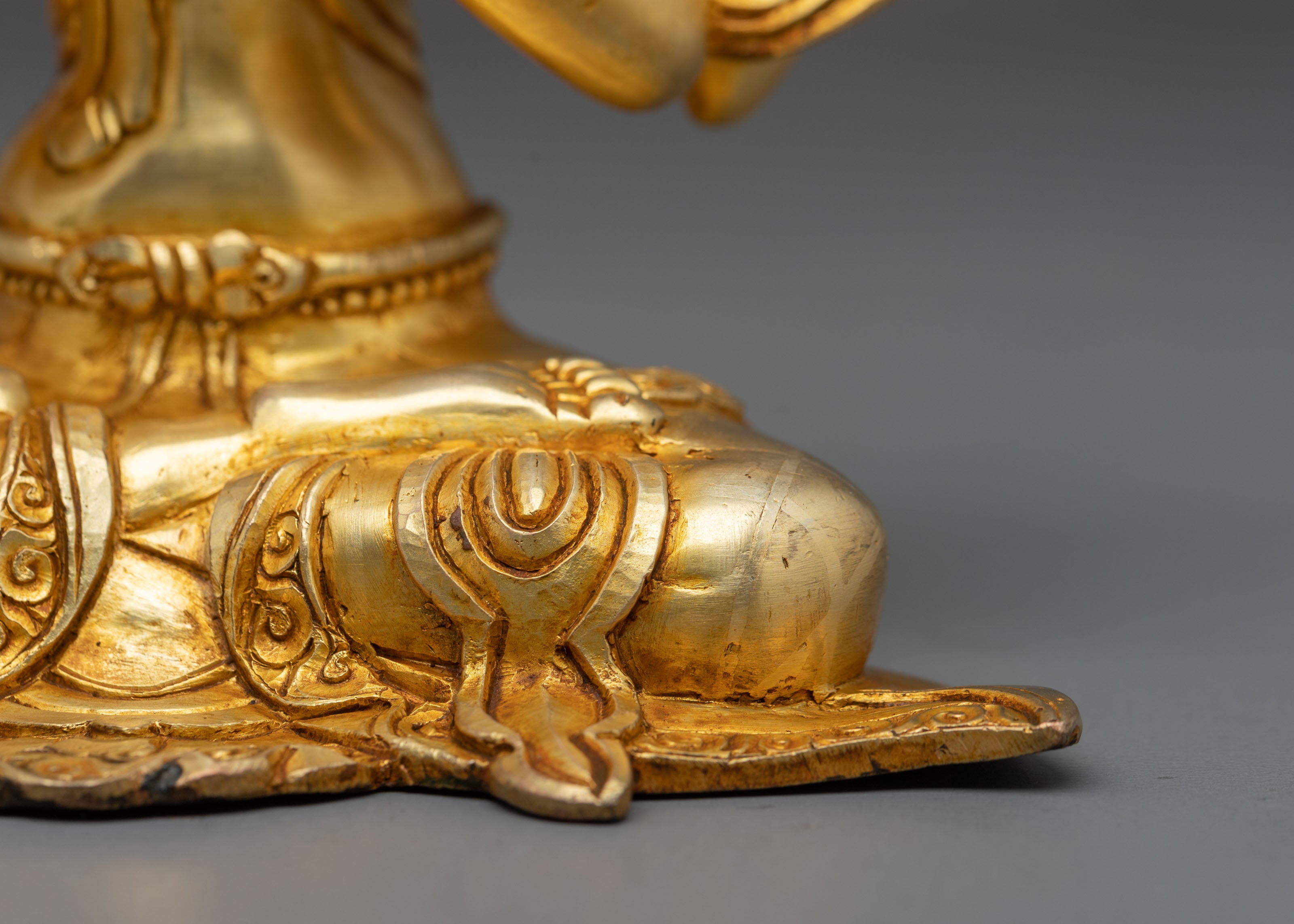 Six Bodhisattva Meditation Statue Set | 24K Gold Gilded Copper Sculptures