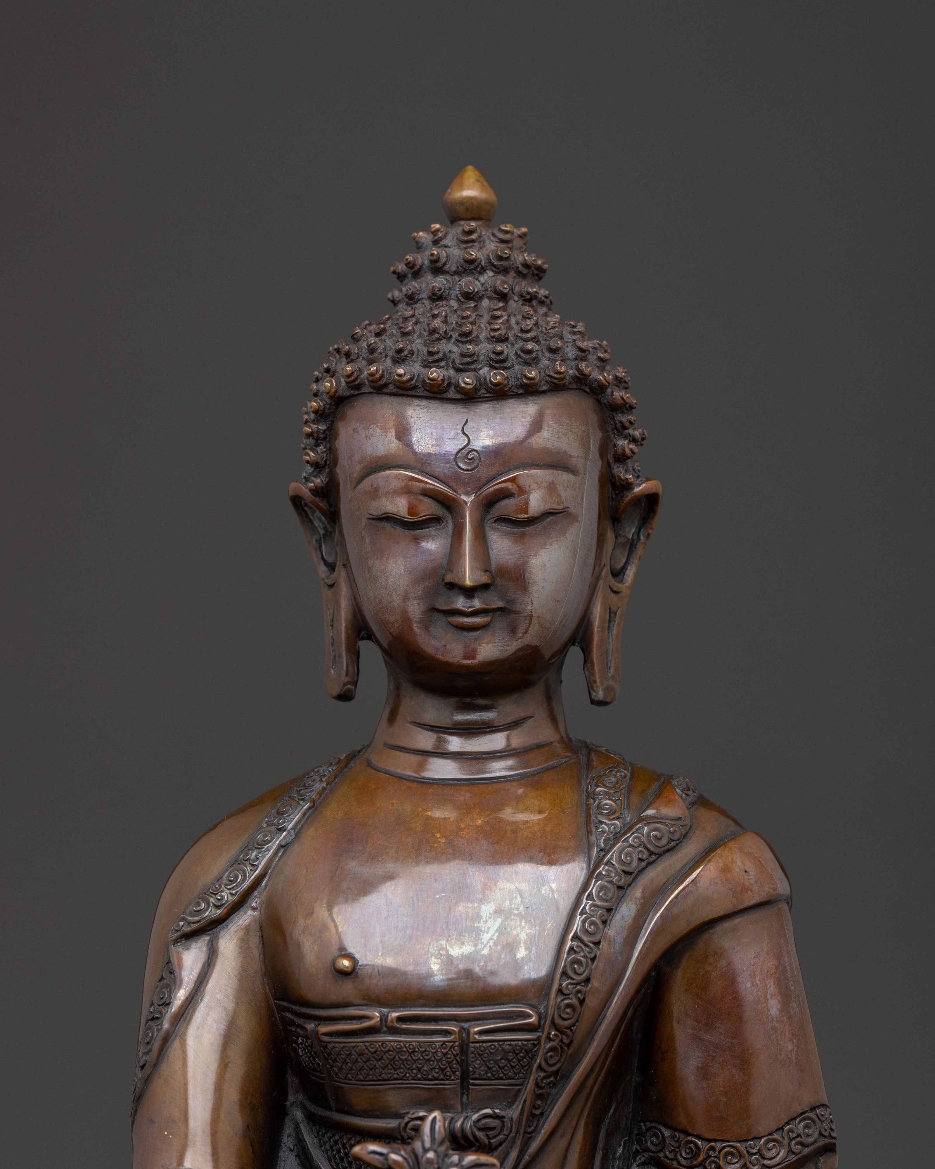 Medicine Buddha Spiritual Sculpture: Altar Decor
