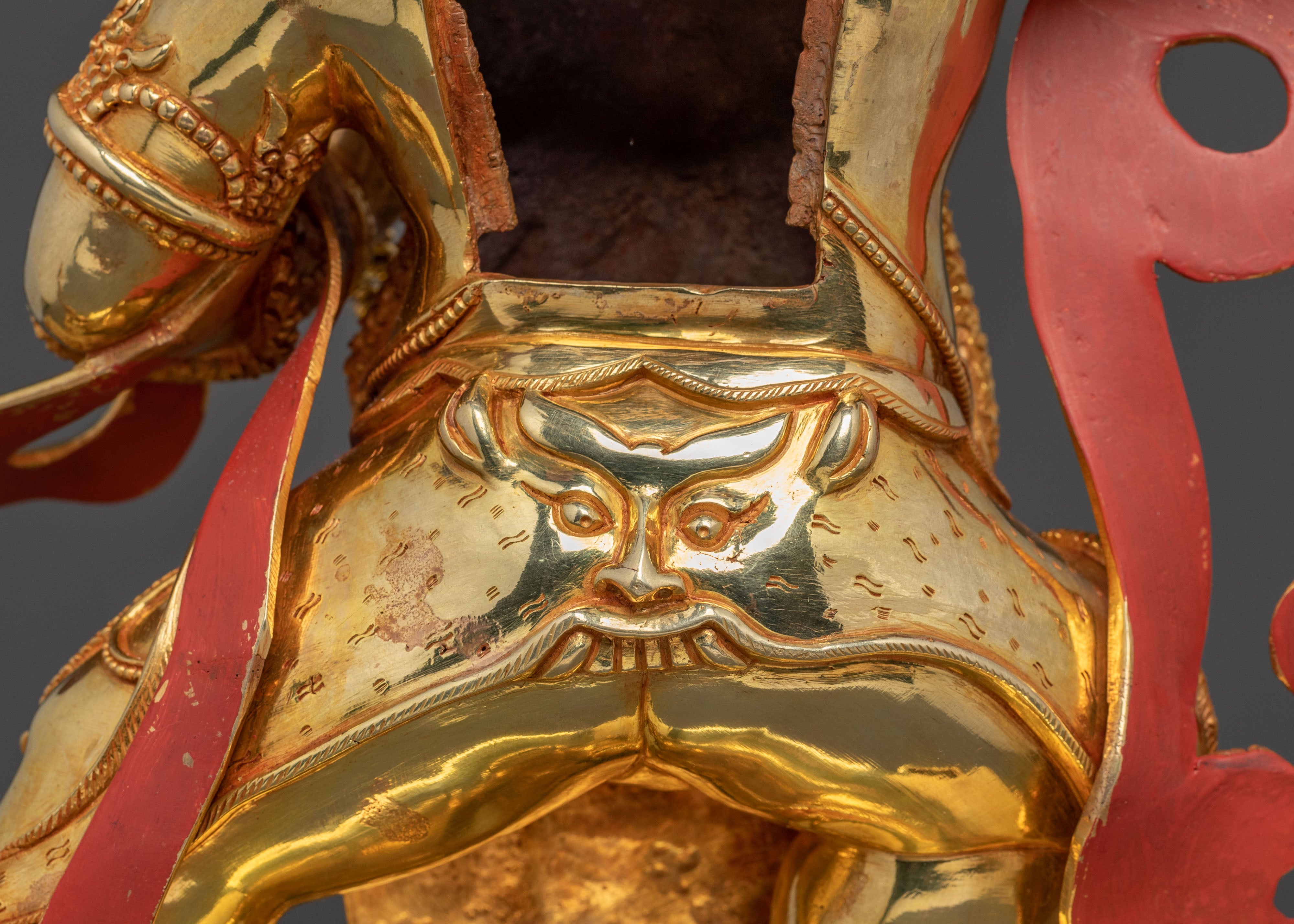 Vajrapani Tibetan Guardian Statue – Gilded Copper Art