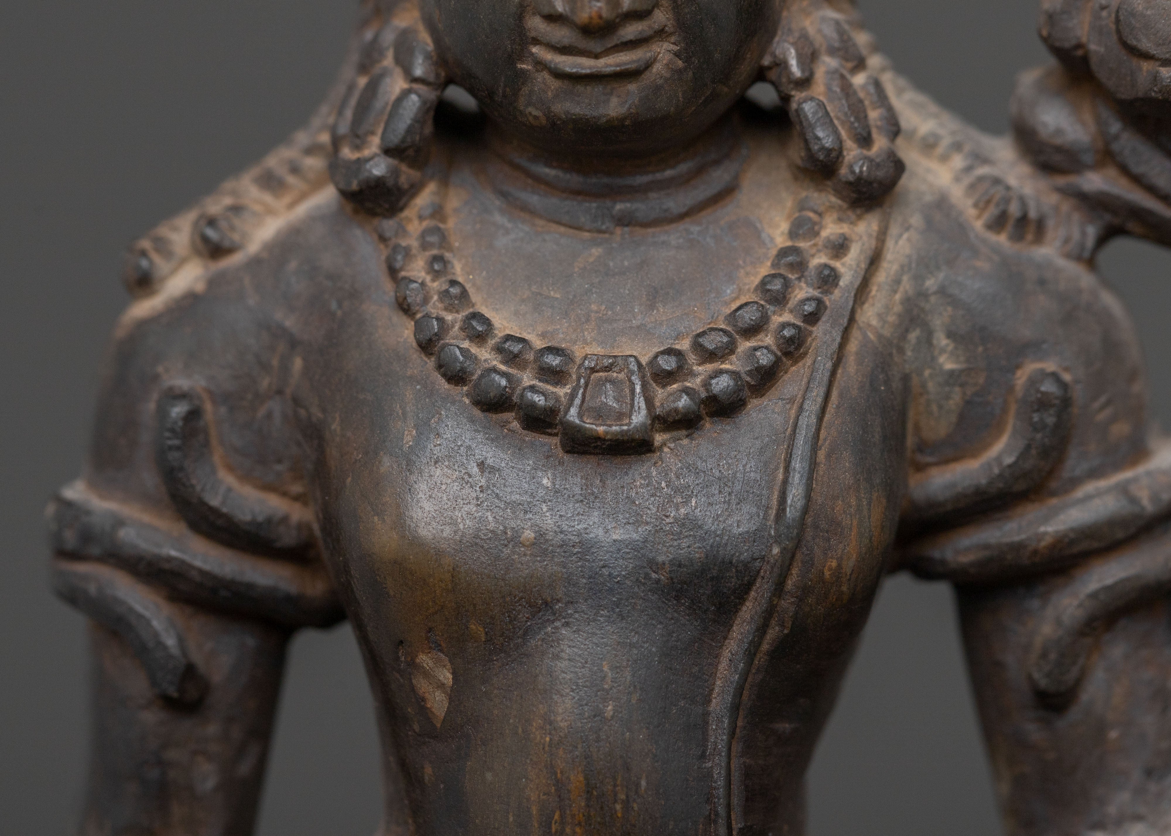 Padmapani Sacred Statue | Black Stone Body