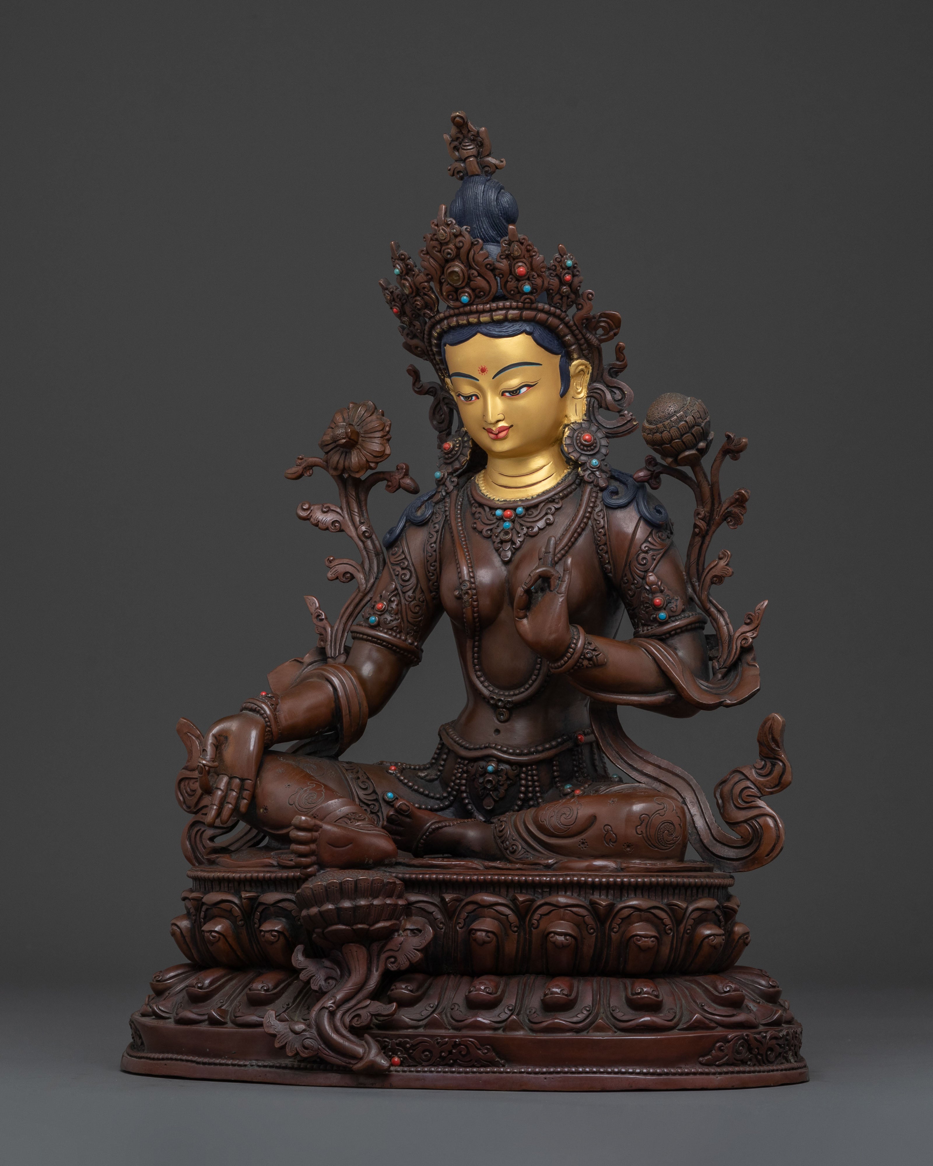 Green Tara Compassion Statue | Mother Figurine